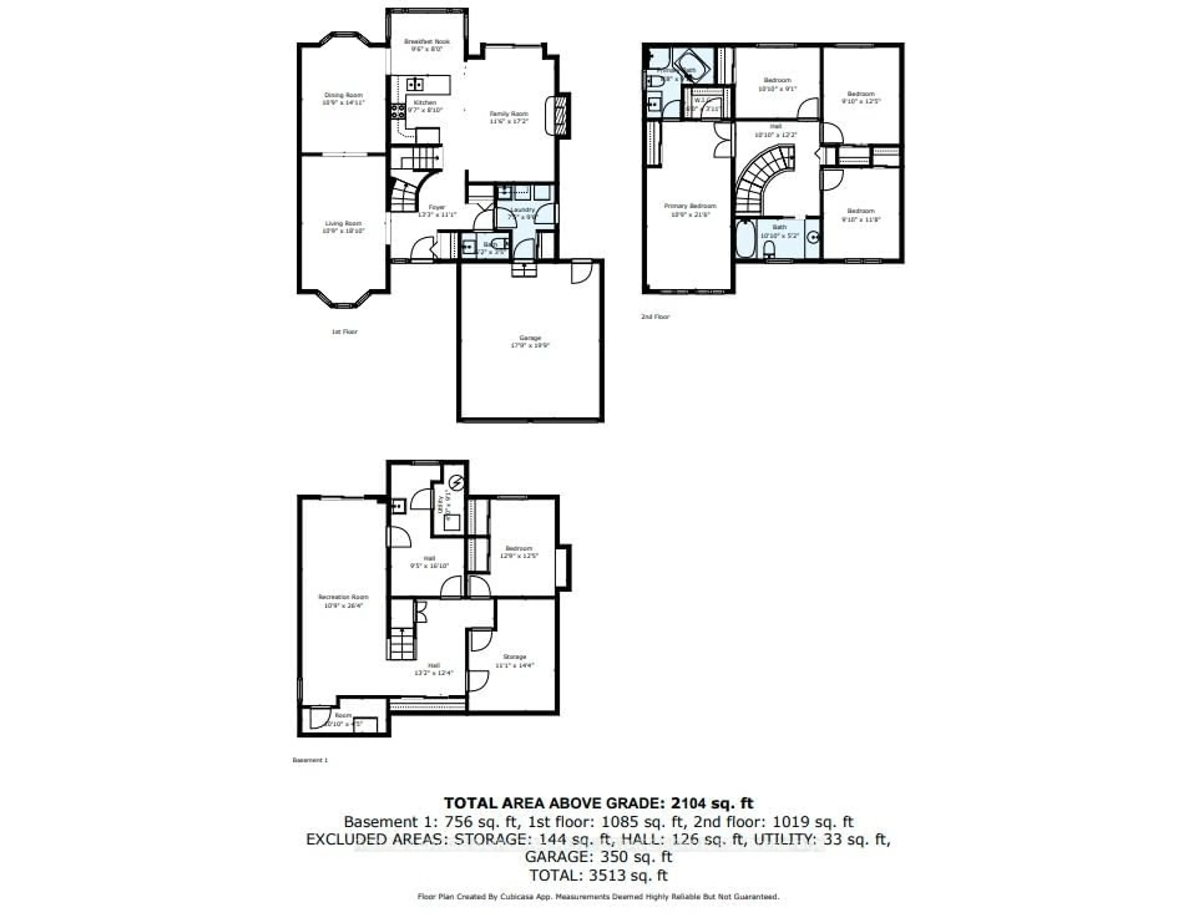 Floor plan for 2117 Fallingbrook Crt, Burlington Ontario L7M 2Y6