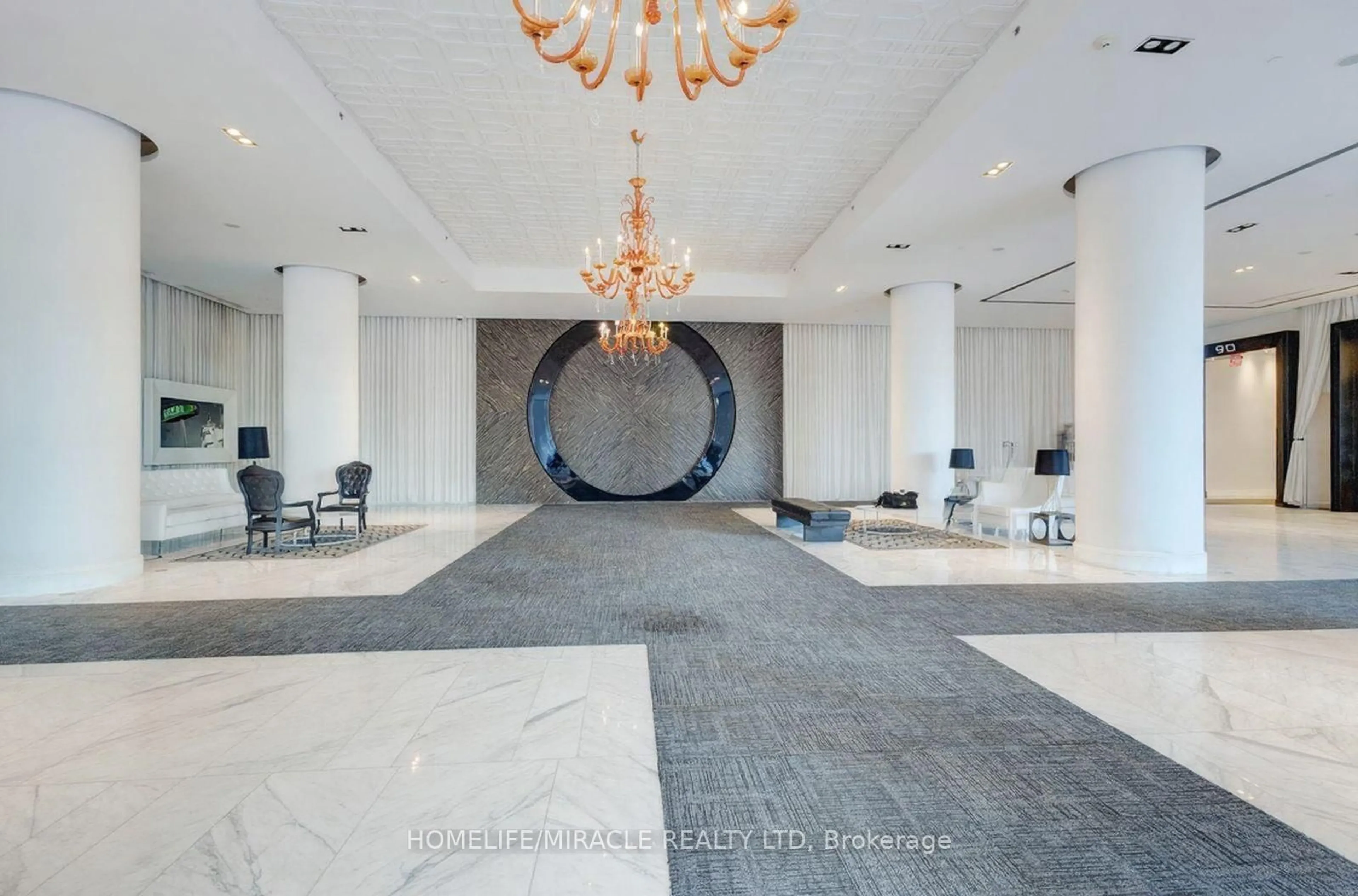 Lobby for 90 Park Lawn Rd #2202, Toronto Ontario M8Y 0B6