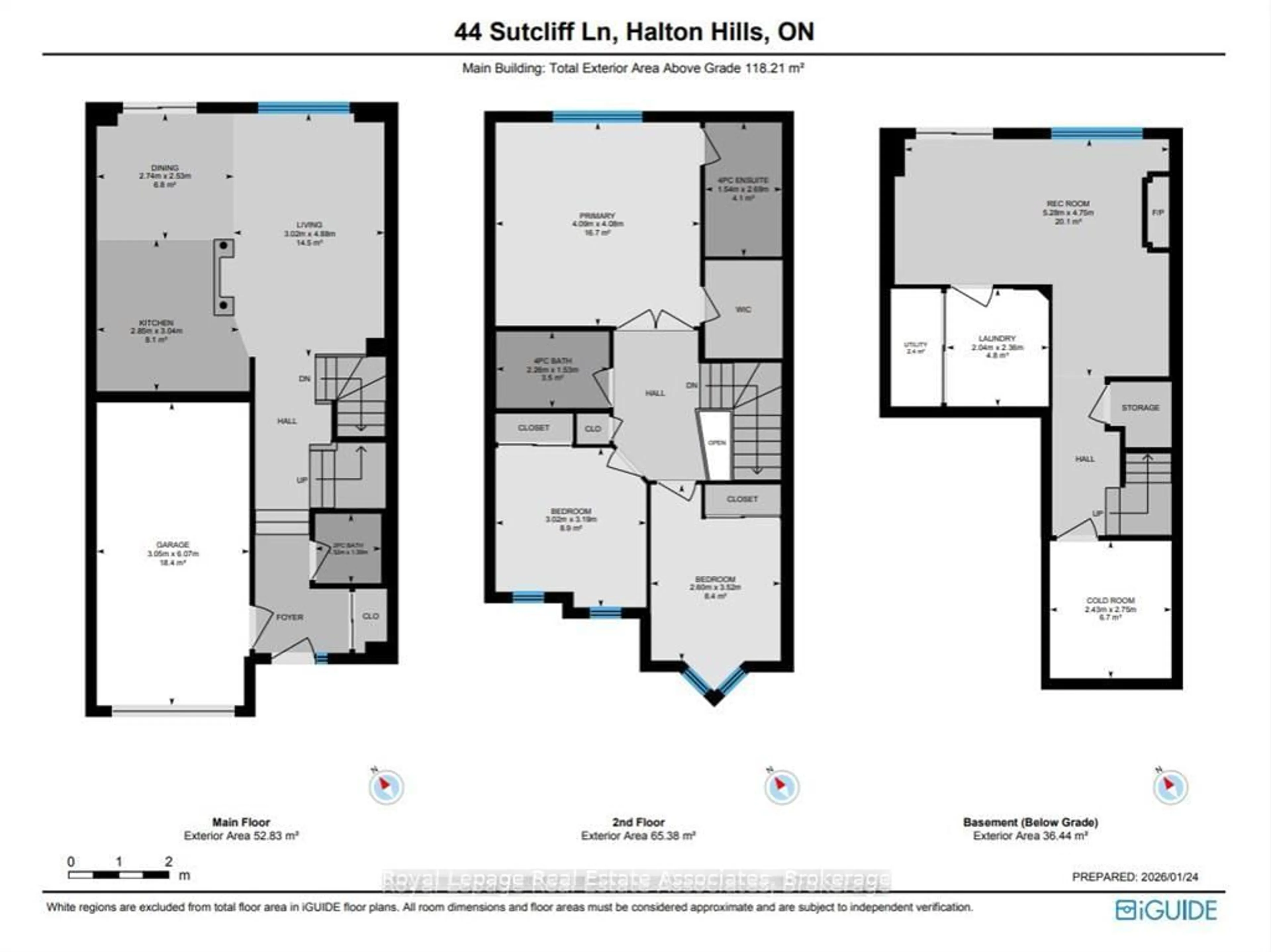 Floor plan for 44 Sutcliff Lane, Halton Hills Ontario L7G 0C2
