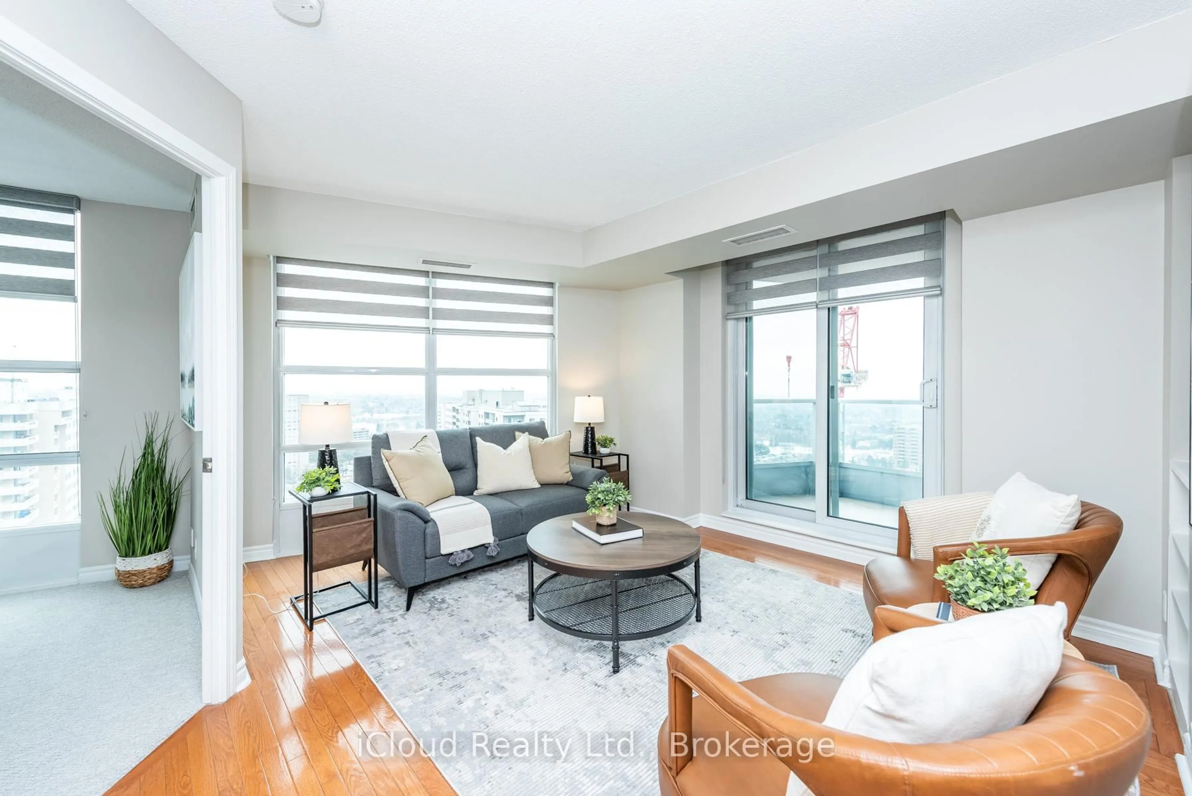 Living room with furniture, unknown for 33 Elm Dr #2112, Mississauga Ontario L5B 4M1