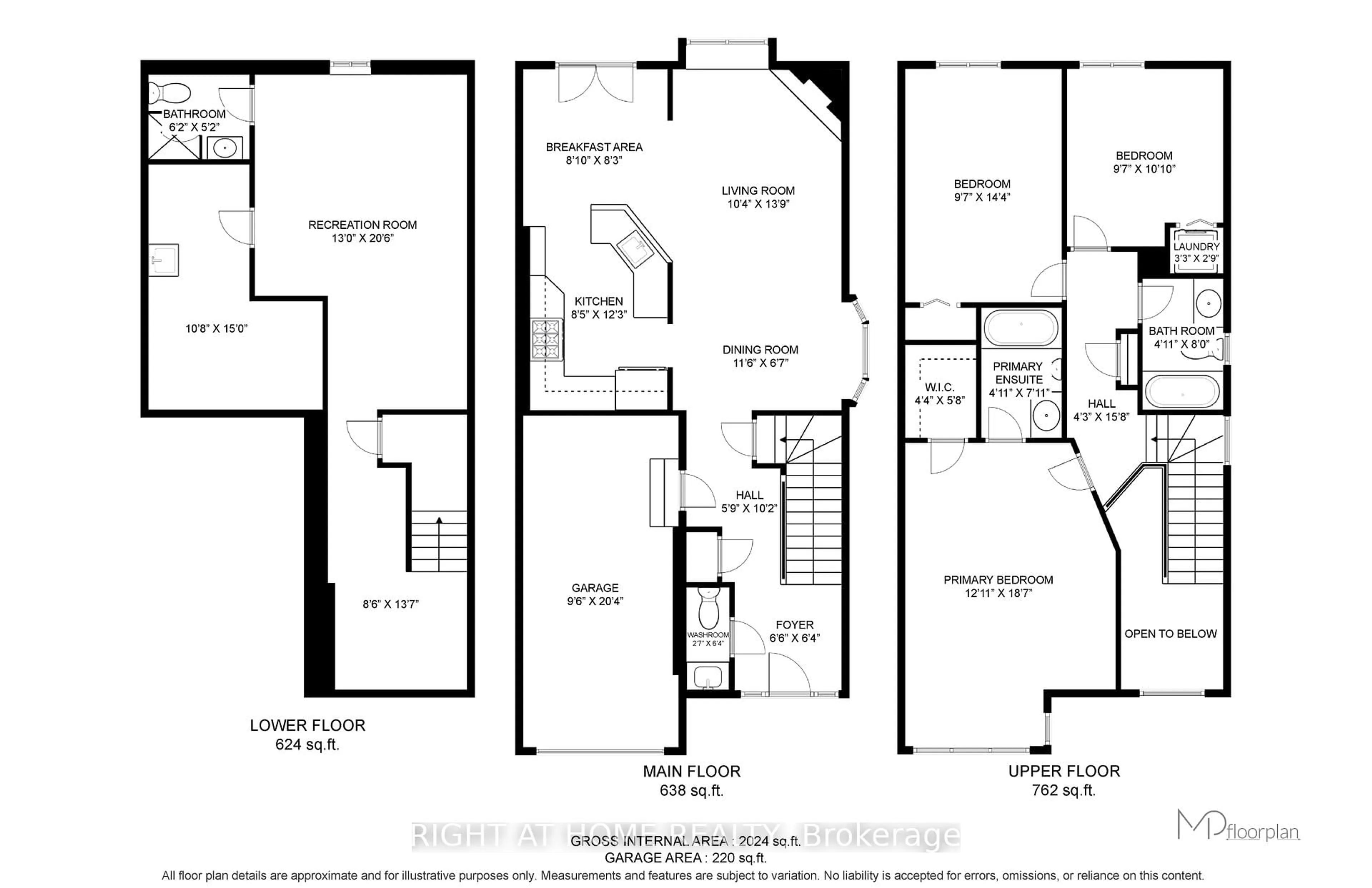 Floor plan for 1353 Stephenson Dr, Burlington Ontario L7S 2M4