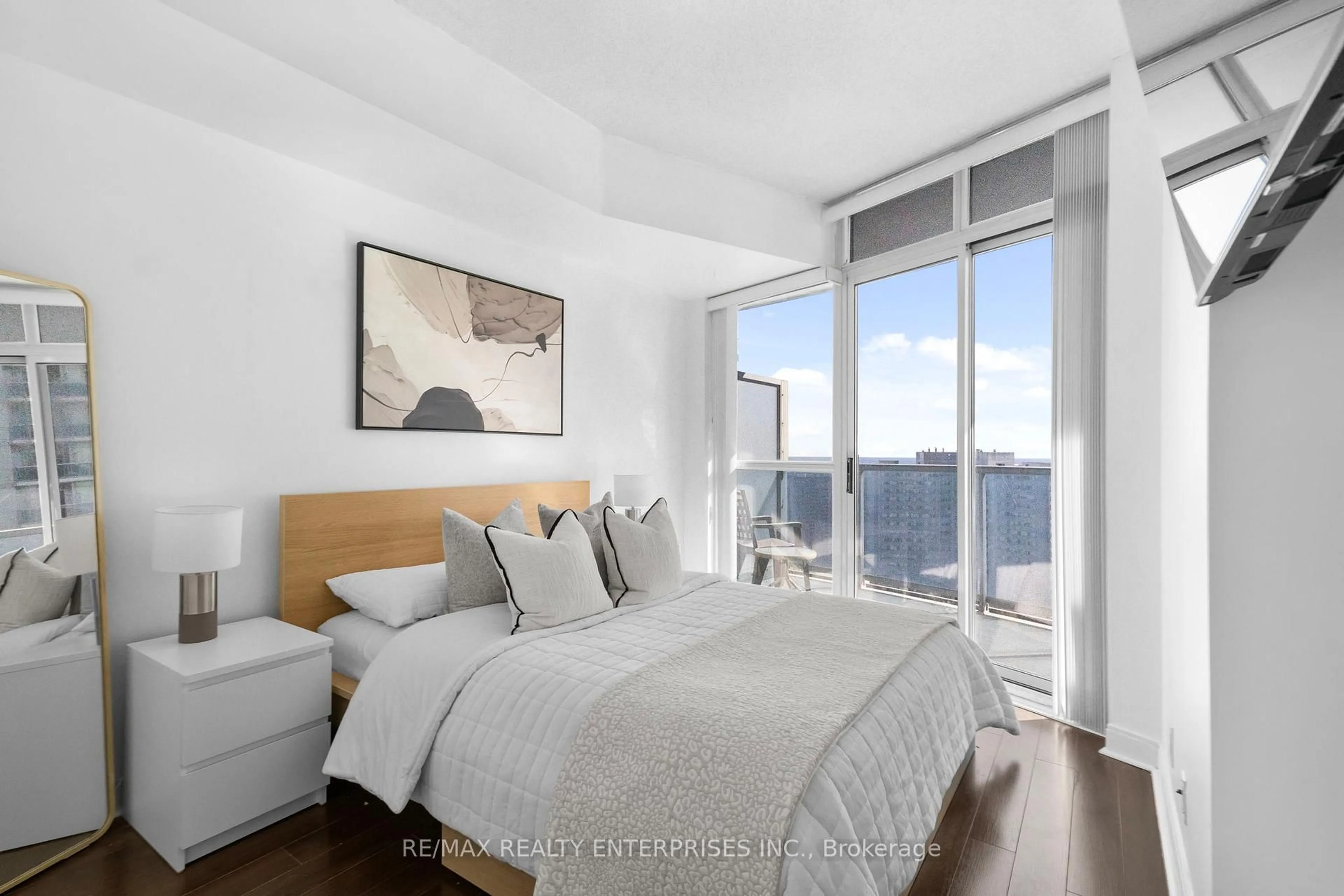 Bedroom with bed, unknown for 80 Absolute Ave #2306, Mississauga Ontario L4Z 0A2