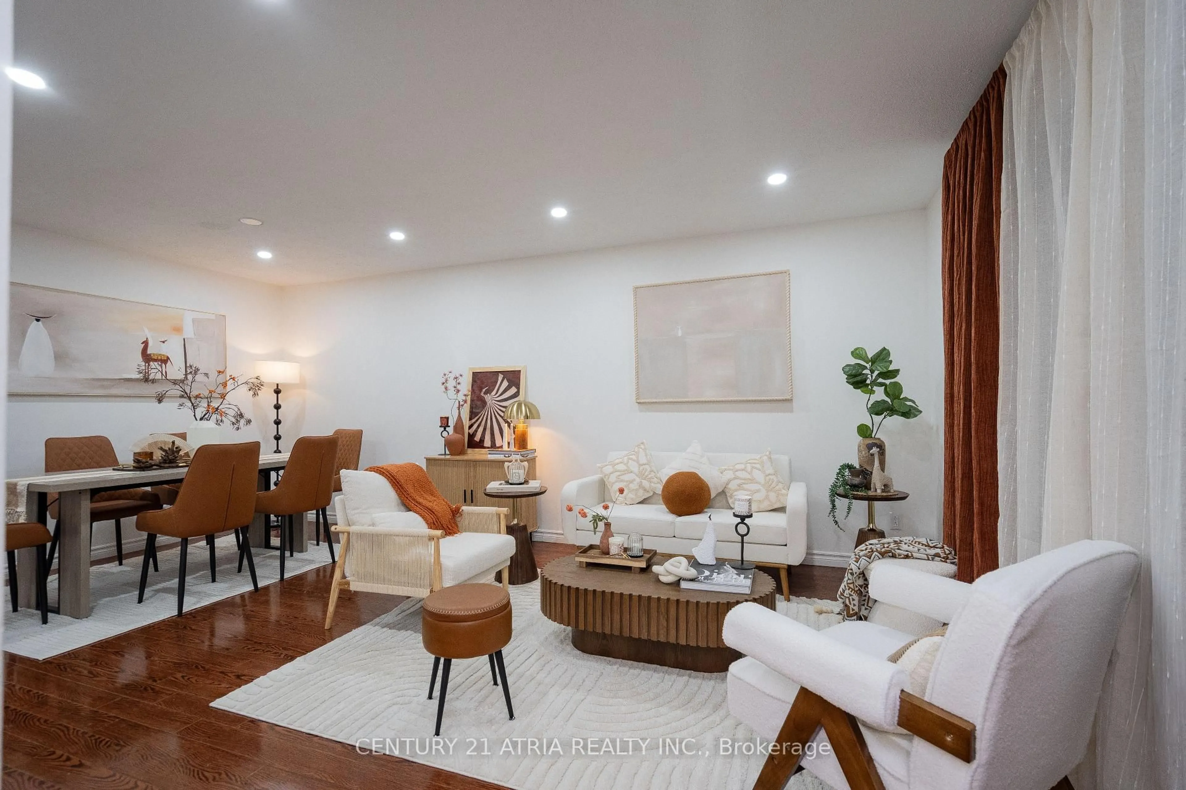 Living room with furniture, wood/laminate floor for 3 Lamberton Blvd, Toronto Ontario M3J 1G3