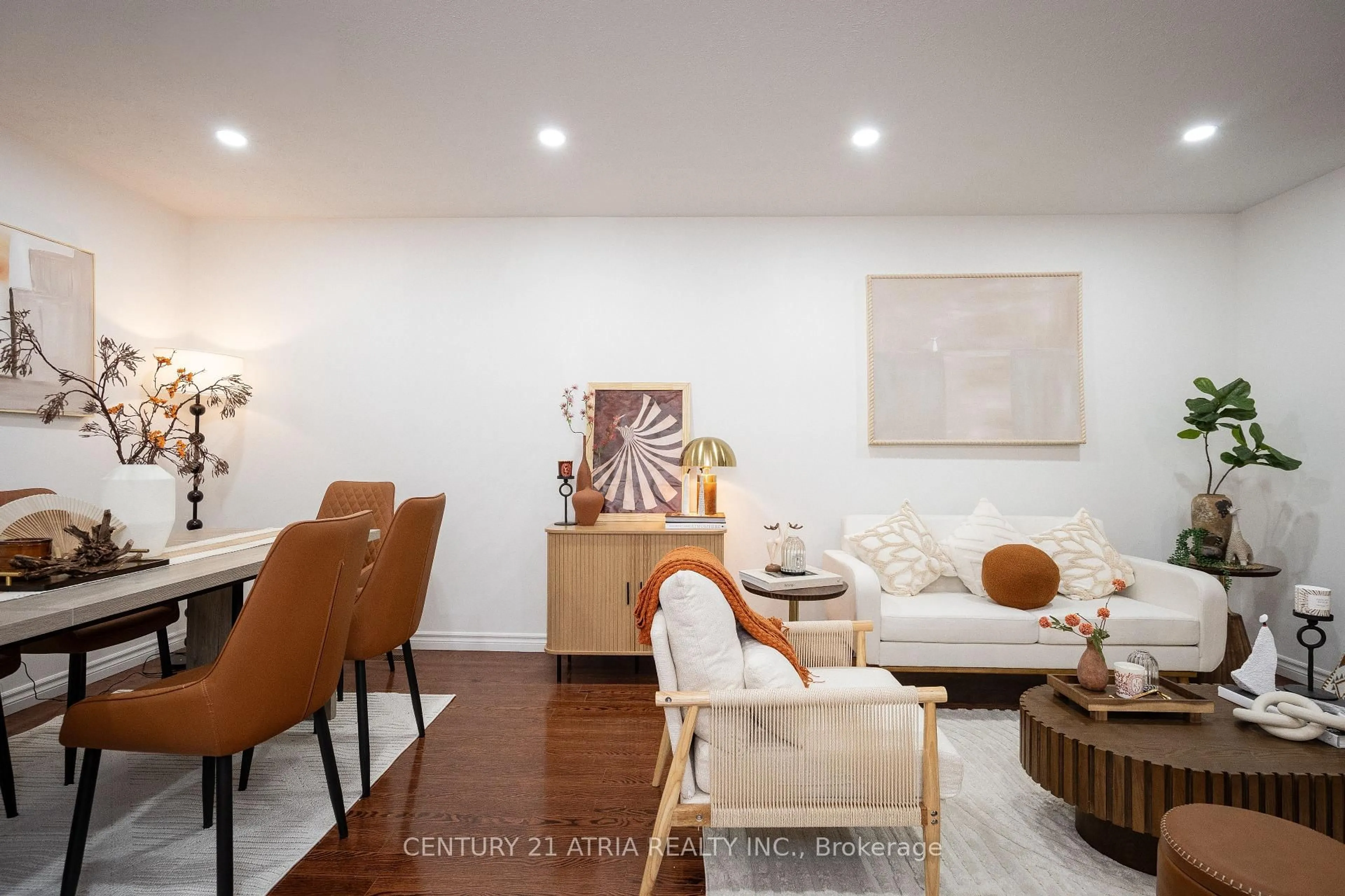 Living room with furniture, wood/laminate floor for 3 Lamberton Blvd, Toronto Ontario M3J 1G3