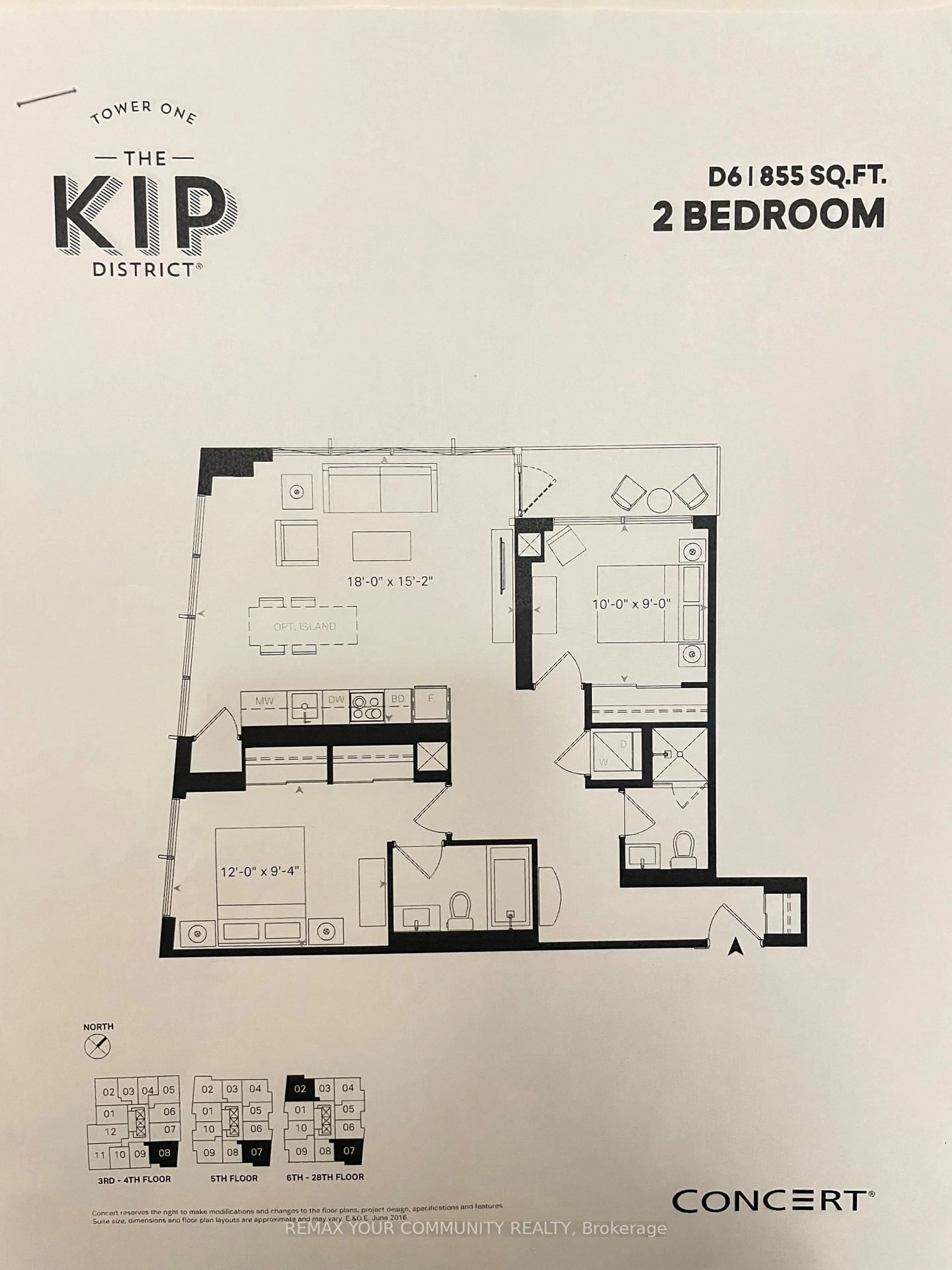 Floor plan for 20 Thomas Riley Rd #1307, Toronto Ontario M9B 0C3