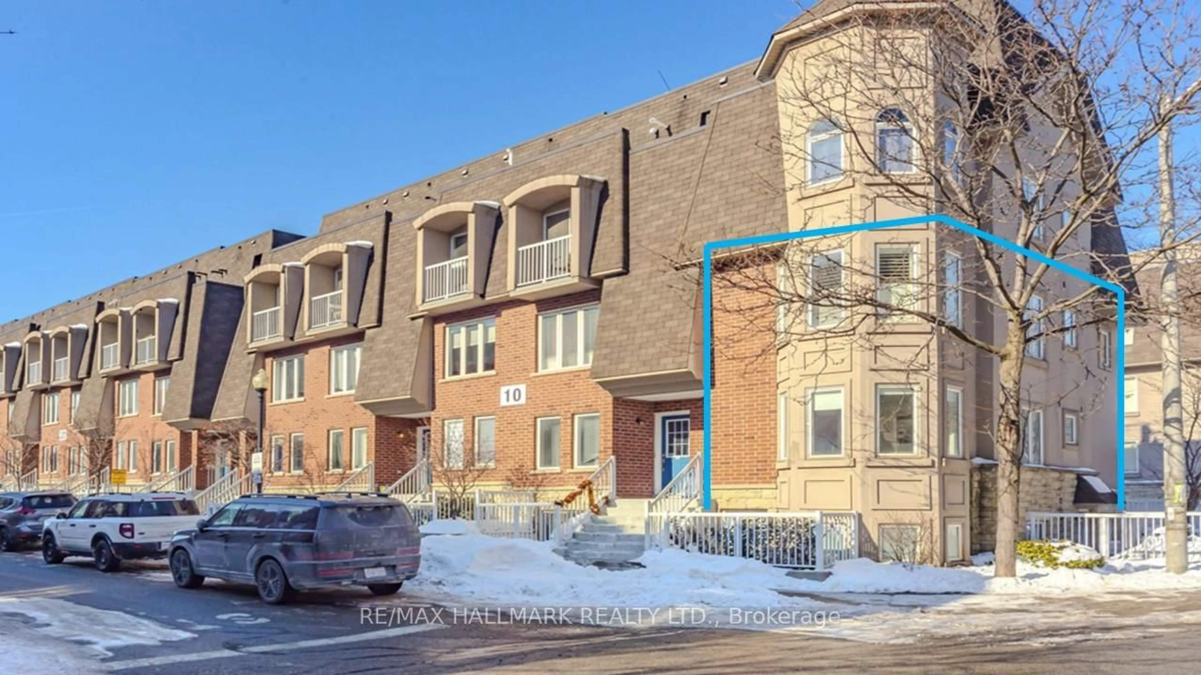 Home with brick exterior material, street for 10 Turntable Cres #101, Toronto Ontario M6H 4K9