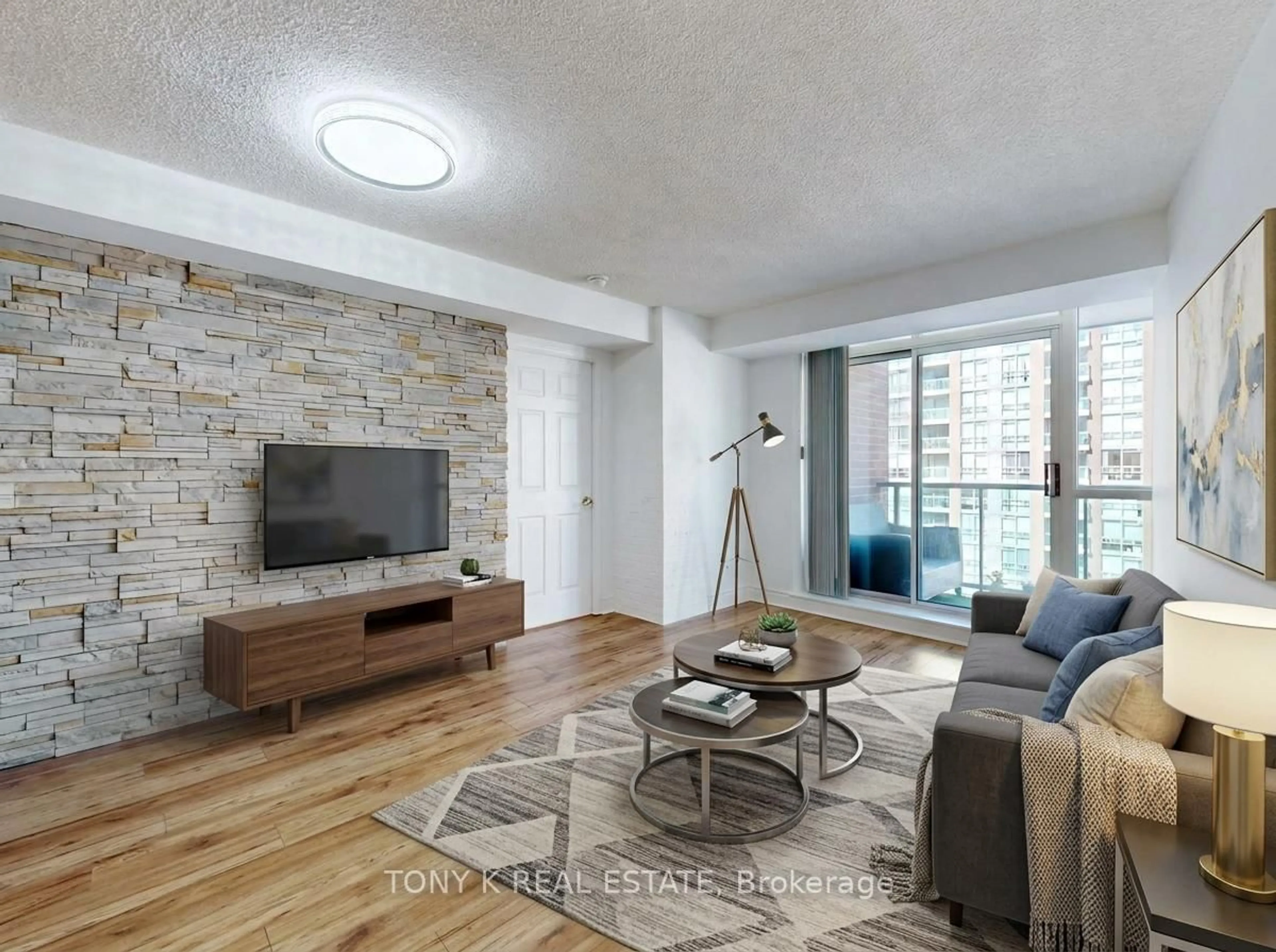 Living room with furniture, unknown for 7 Michael Power Pl #1002, Toronto Ontario M9A 0A4