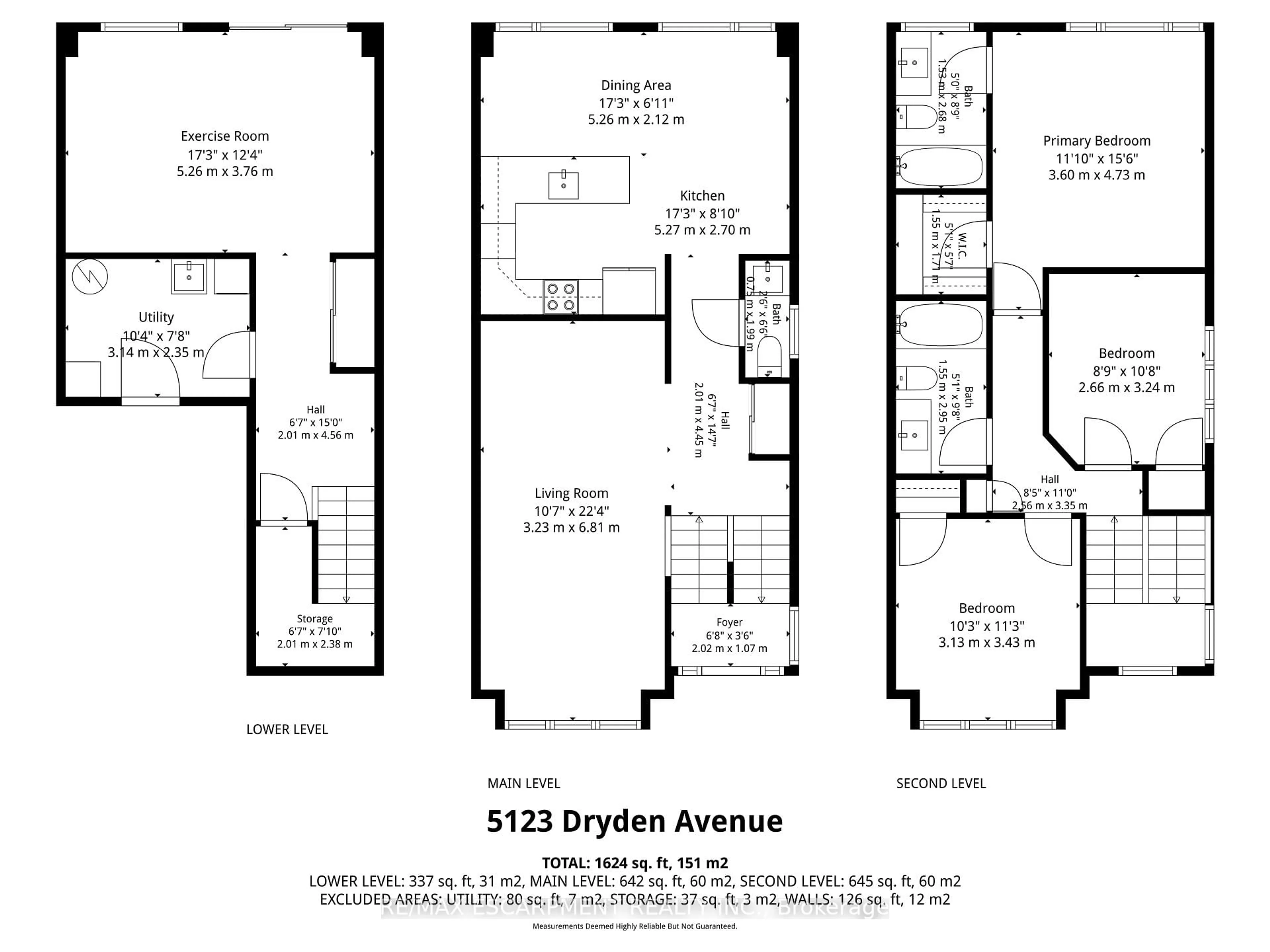 Floor plan for 5123 DRYDEN Ave, Burlington Ontario L7L 6L3