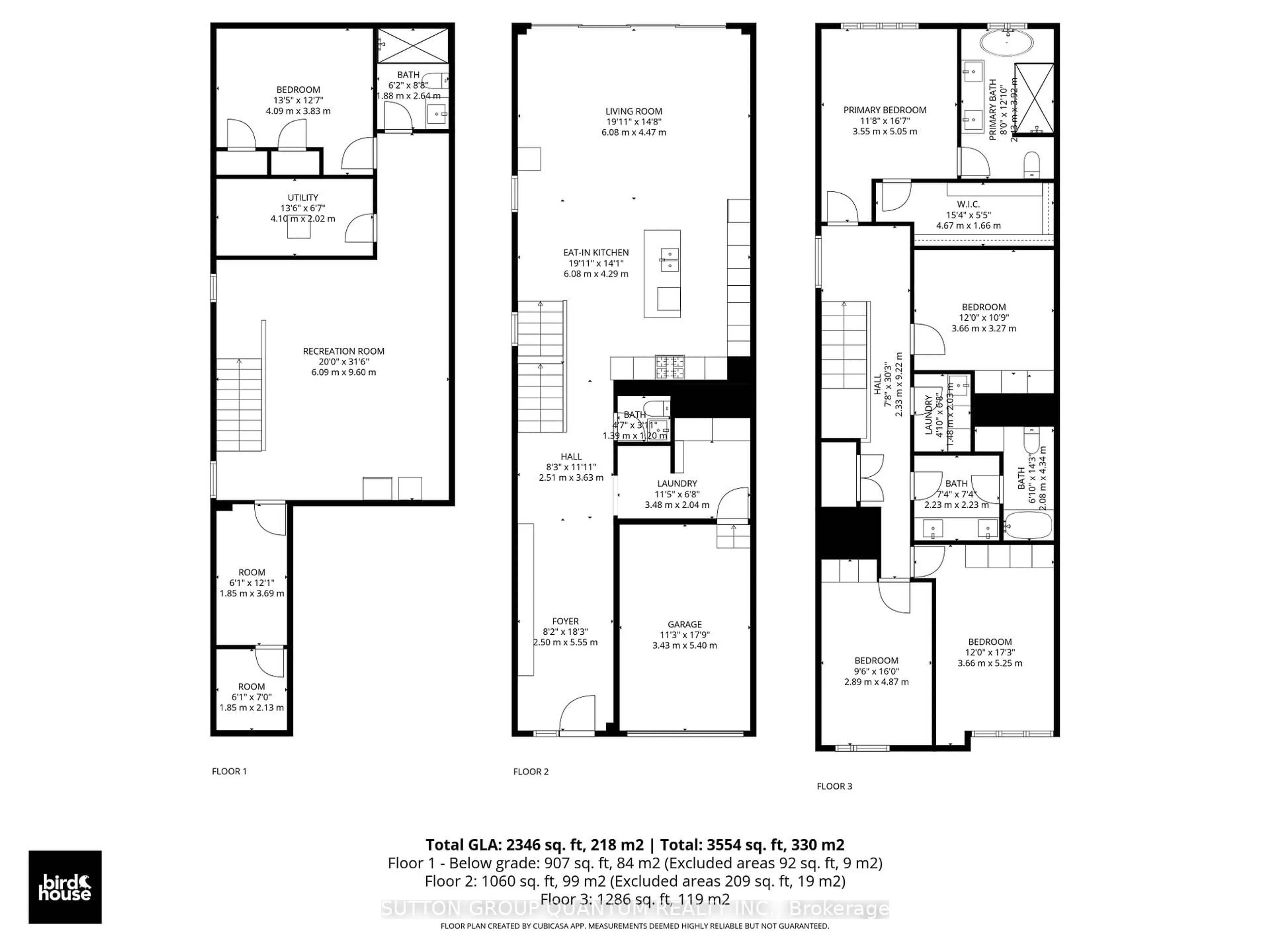 Floor plan for 20A Broadview Ave, Mississauga Ontario L5H 2S9