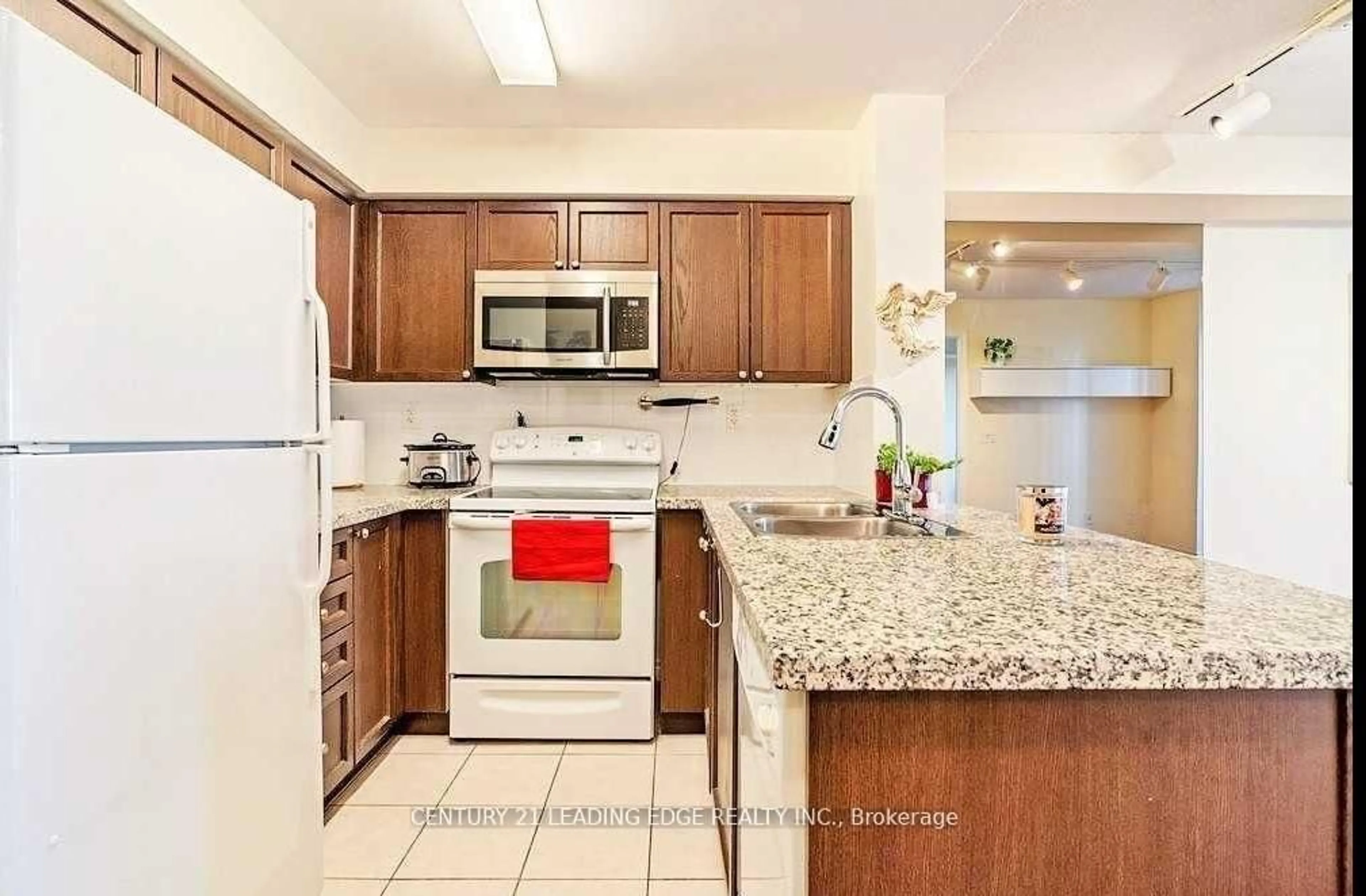 Standard kitchen, ceramic/tile floor for 5 Michael Power Pl #505, Toronto Ontario M9A 0A3