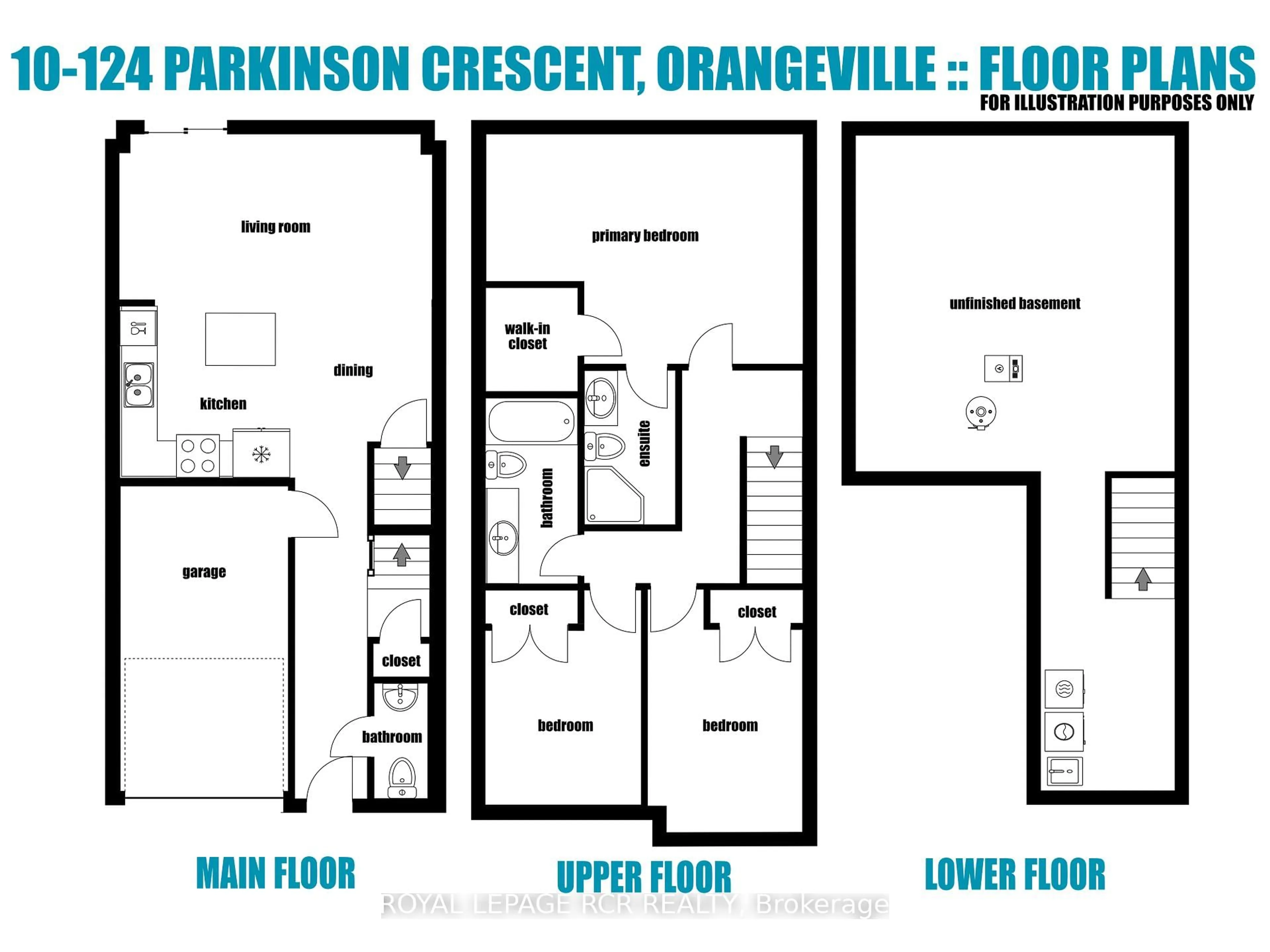 Floor plan for 124 Parkinson Cres #10, Orangeville Ontario L9W 6X3