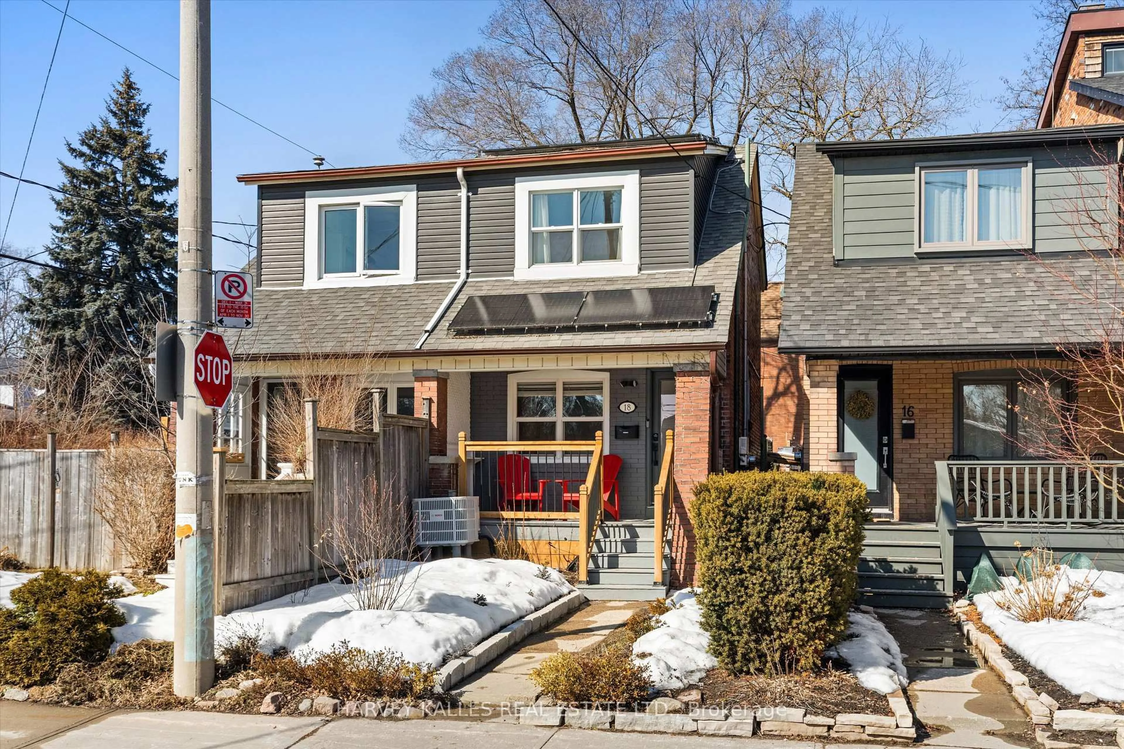 Home with brick exterior material, street for 18 Page Ave, Toronto Ontario M6S 2P5