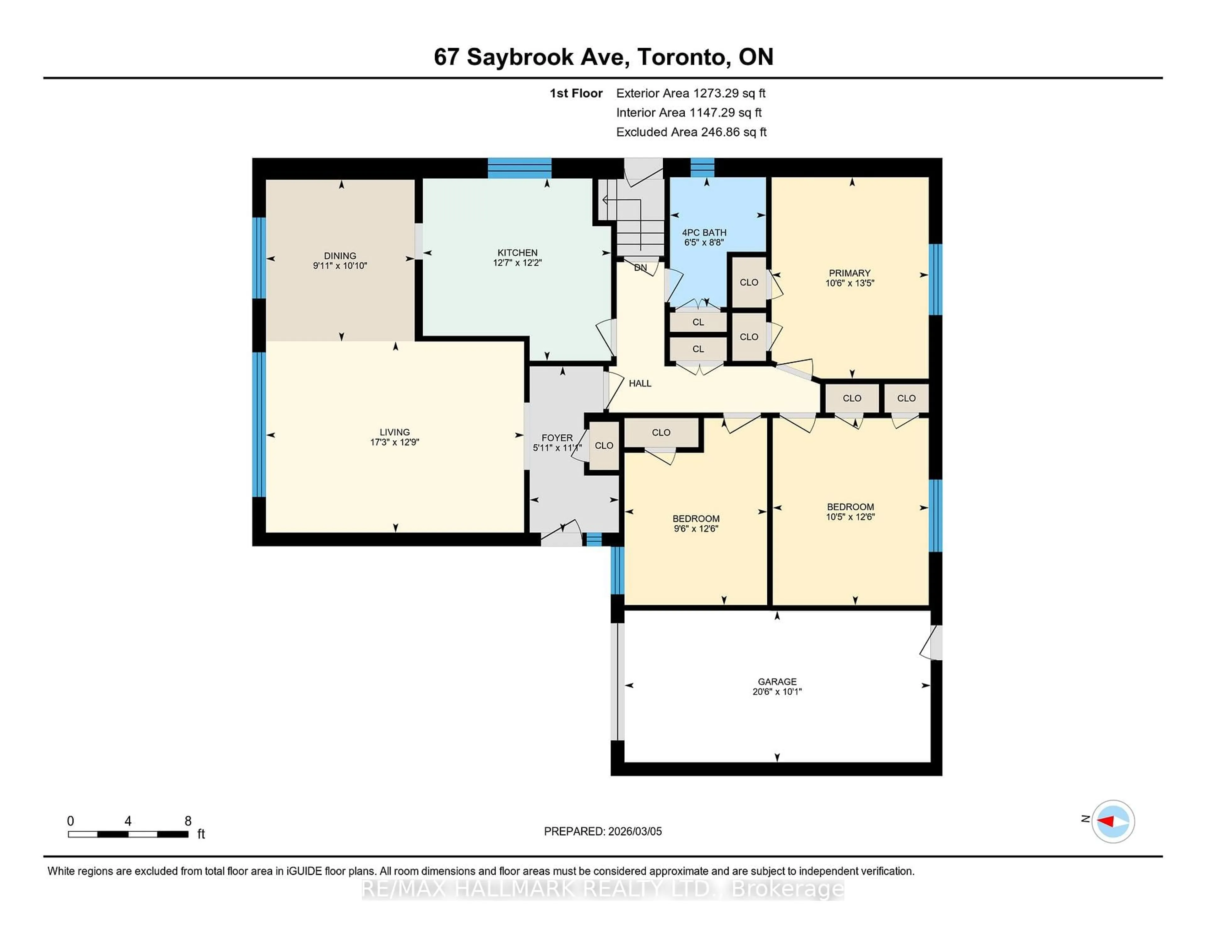 Floor plan for 67 Saybrook Ave, Toronto Ontario M8Z 2V6