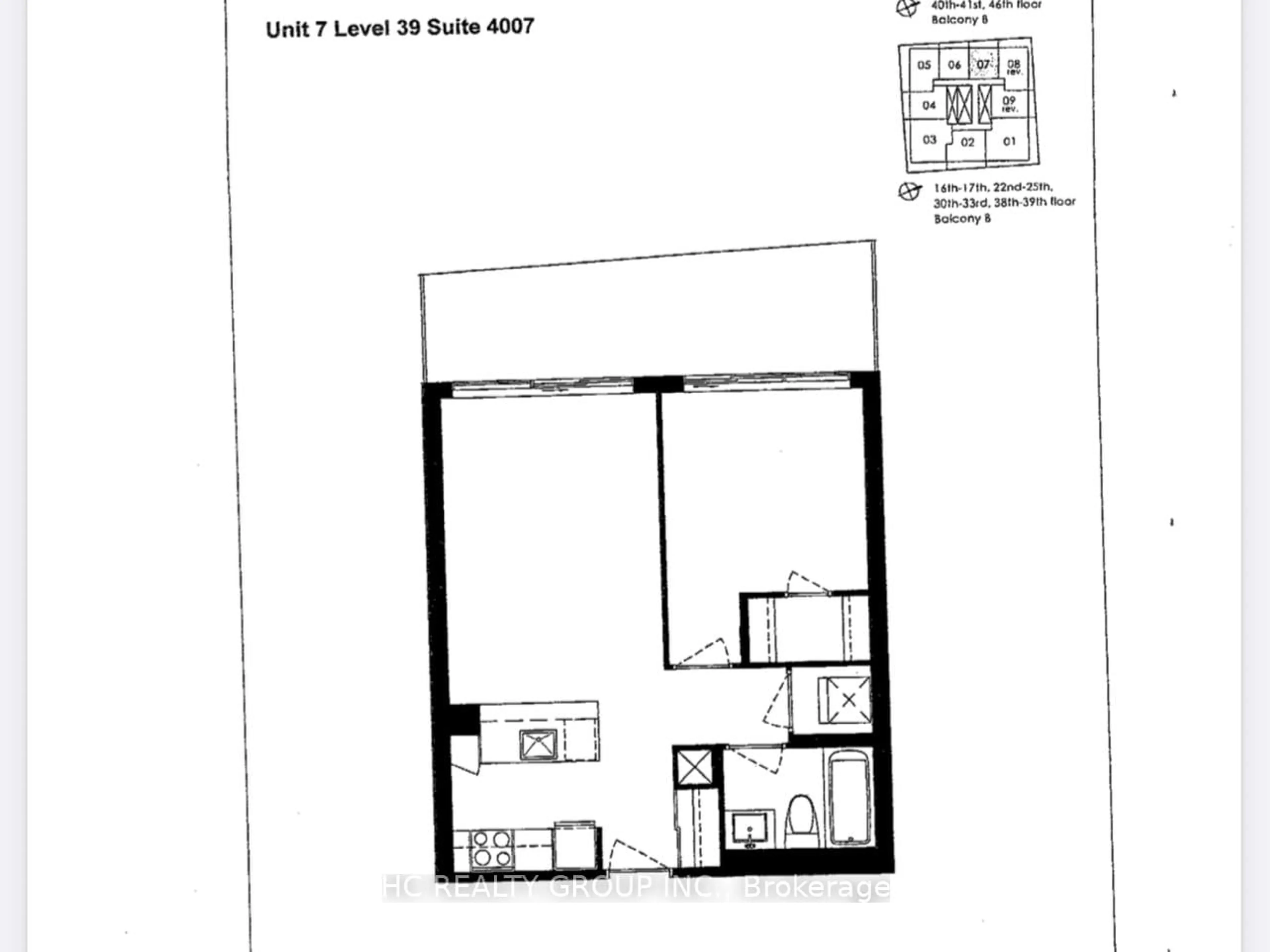 Floor plan for 56 Annie Craig Dr #4007, Toronto Ontario M8V 0C5