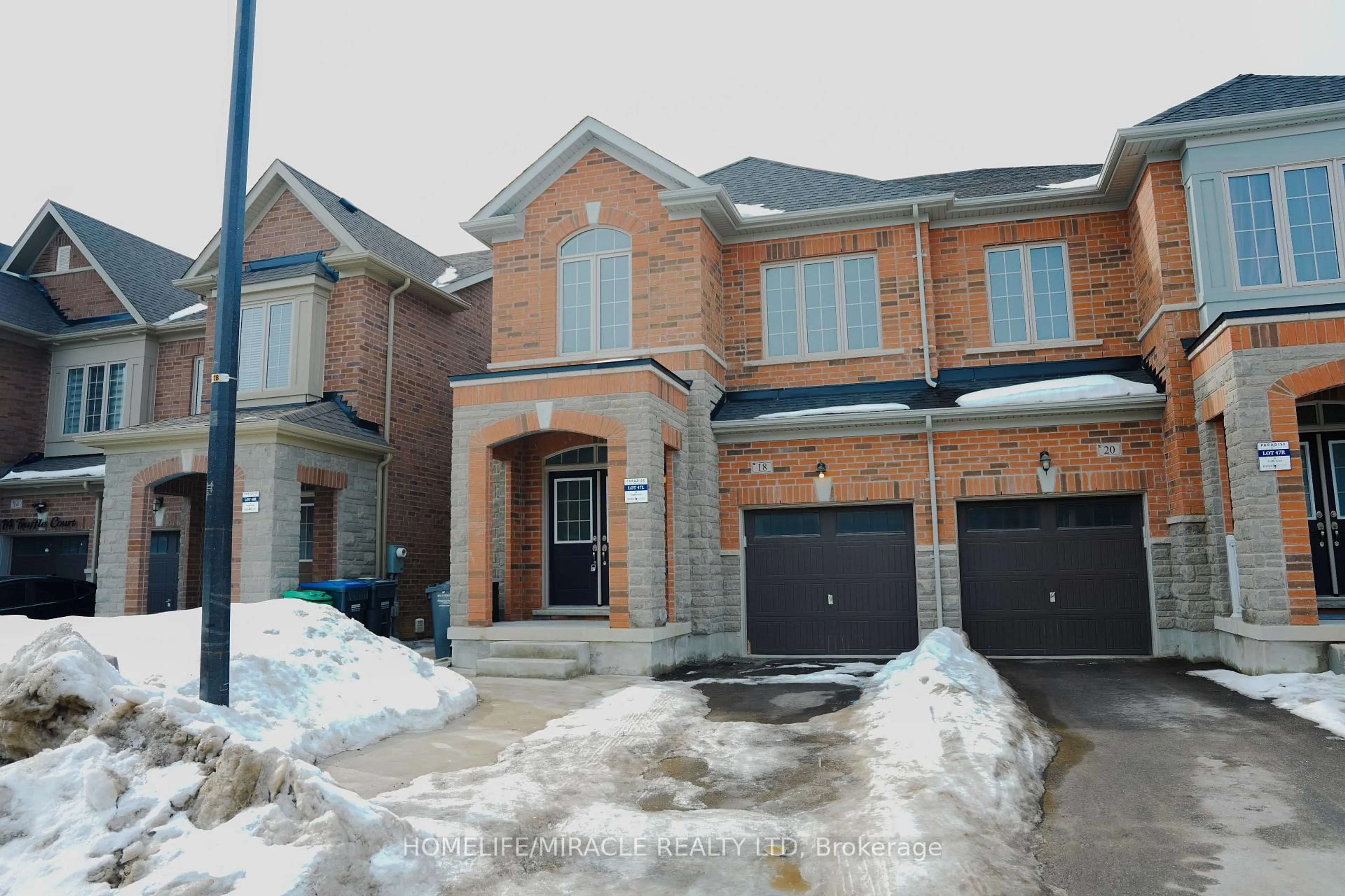Home with brick exterior material, street for 18 Truffle Crt, Brampton Ontario L7A 5A6