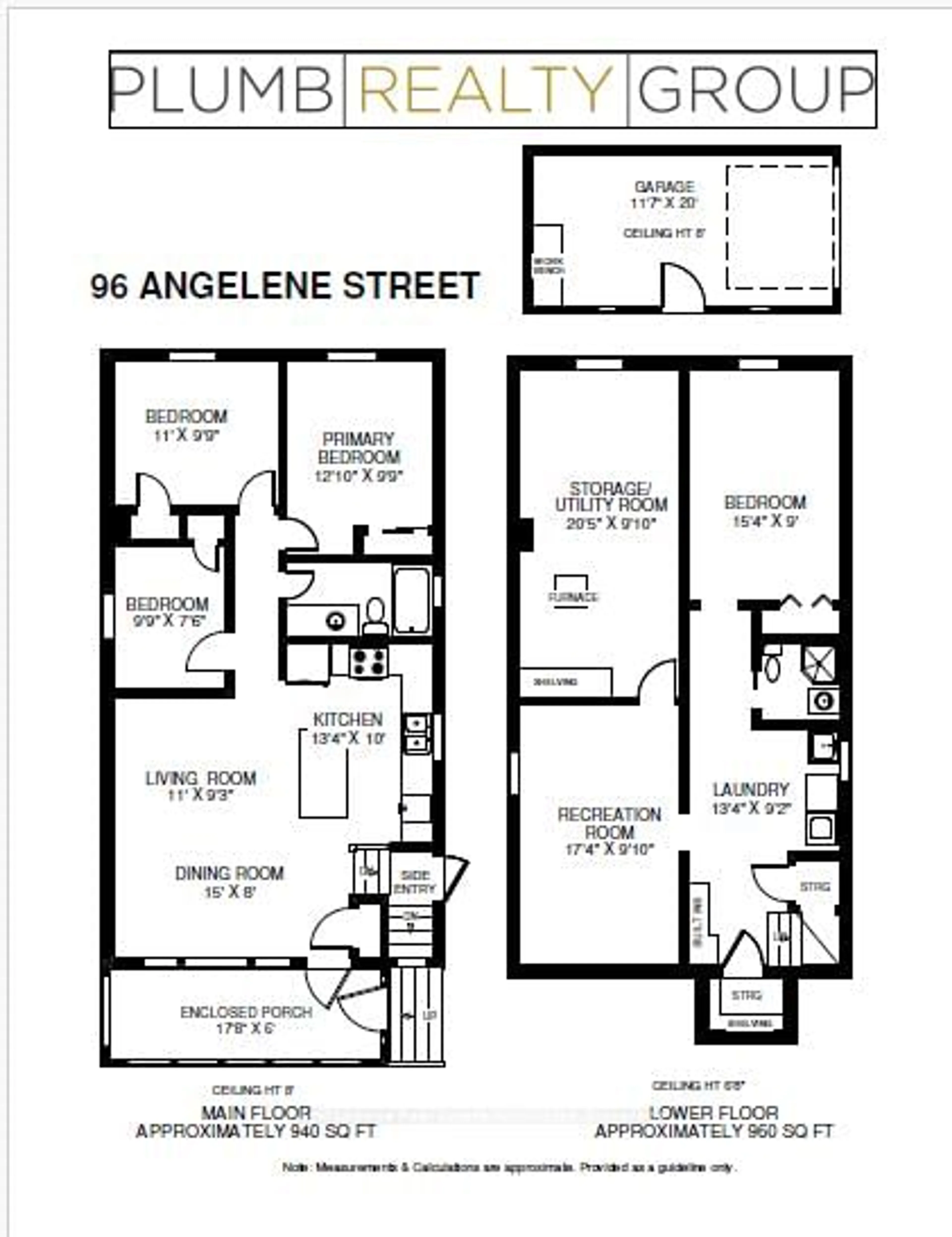 Floor plan for 96 Angelene St, Mississauga Ontario L5G 1X2