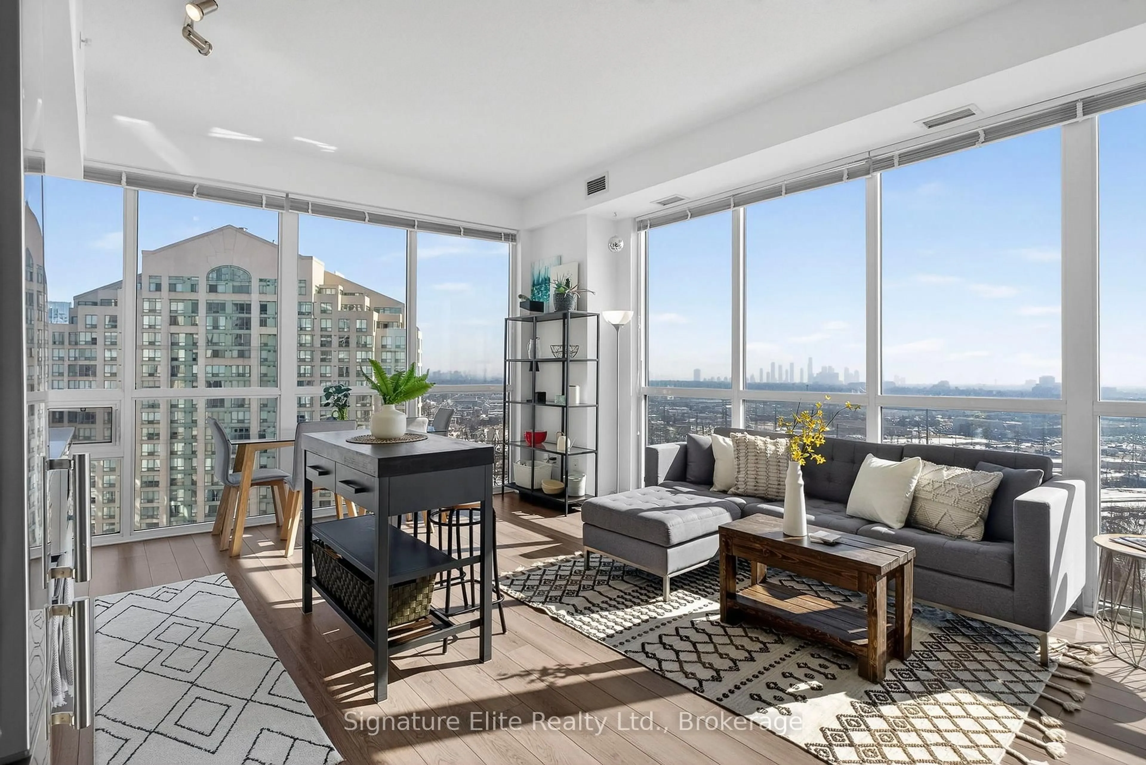 Living room with furniture, unknown for 20 Thomas Riley Rd #1807, Toronto Ontario M9B 0C3