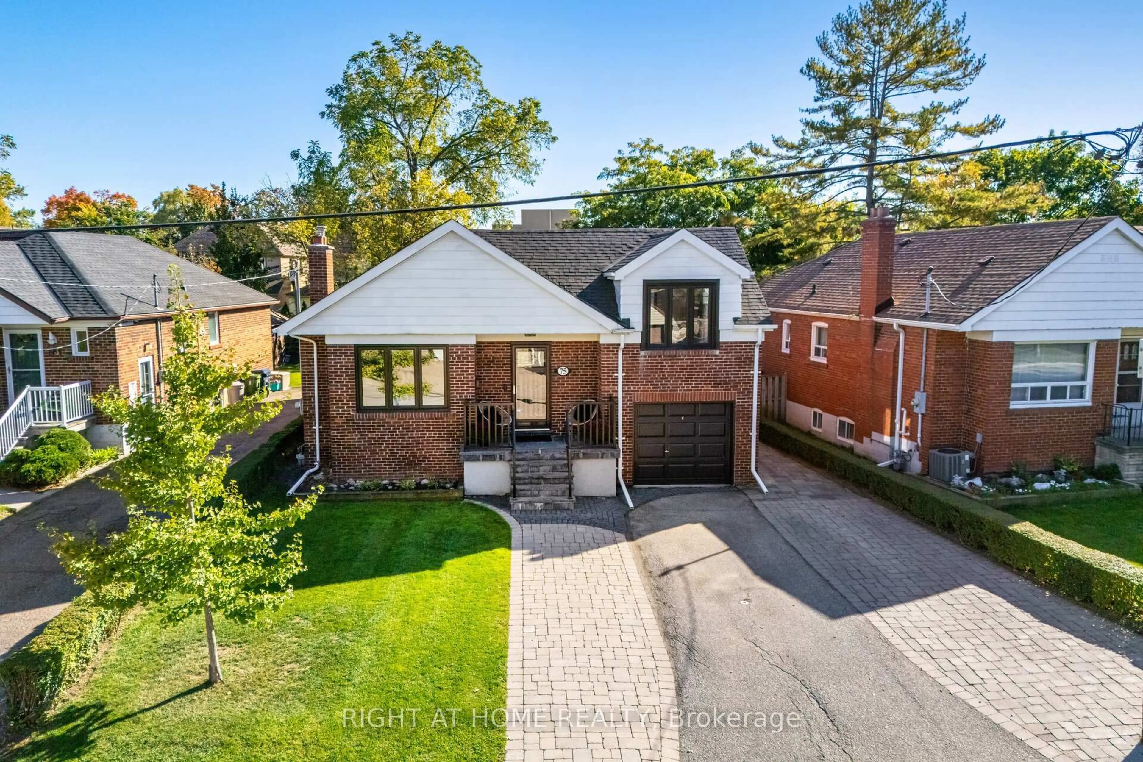 Home with brick exterior material, street for 75 Emerald Cres, Toronto Ontario M8V 2B5