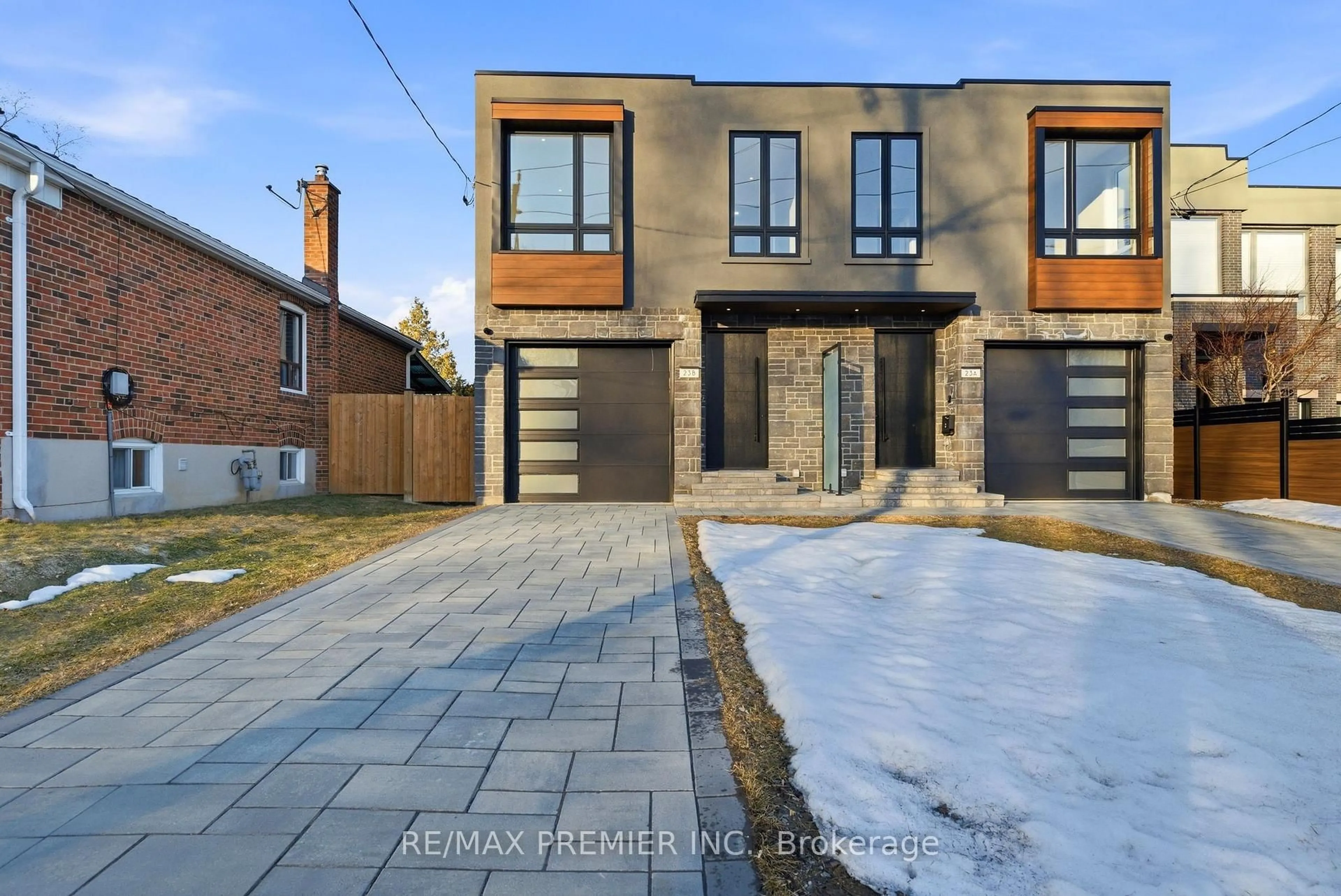 Home with brick exterior material, street for 23B Maple Ave, Mississauga Ontario L5H 2S1
