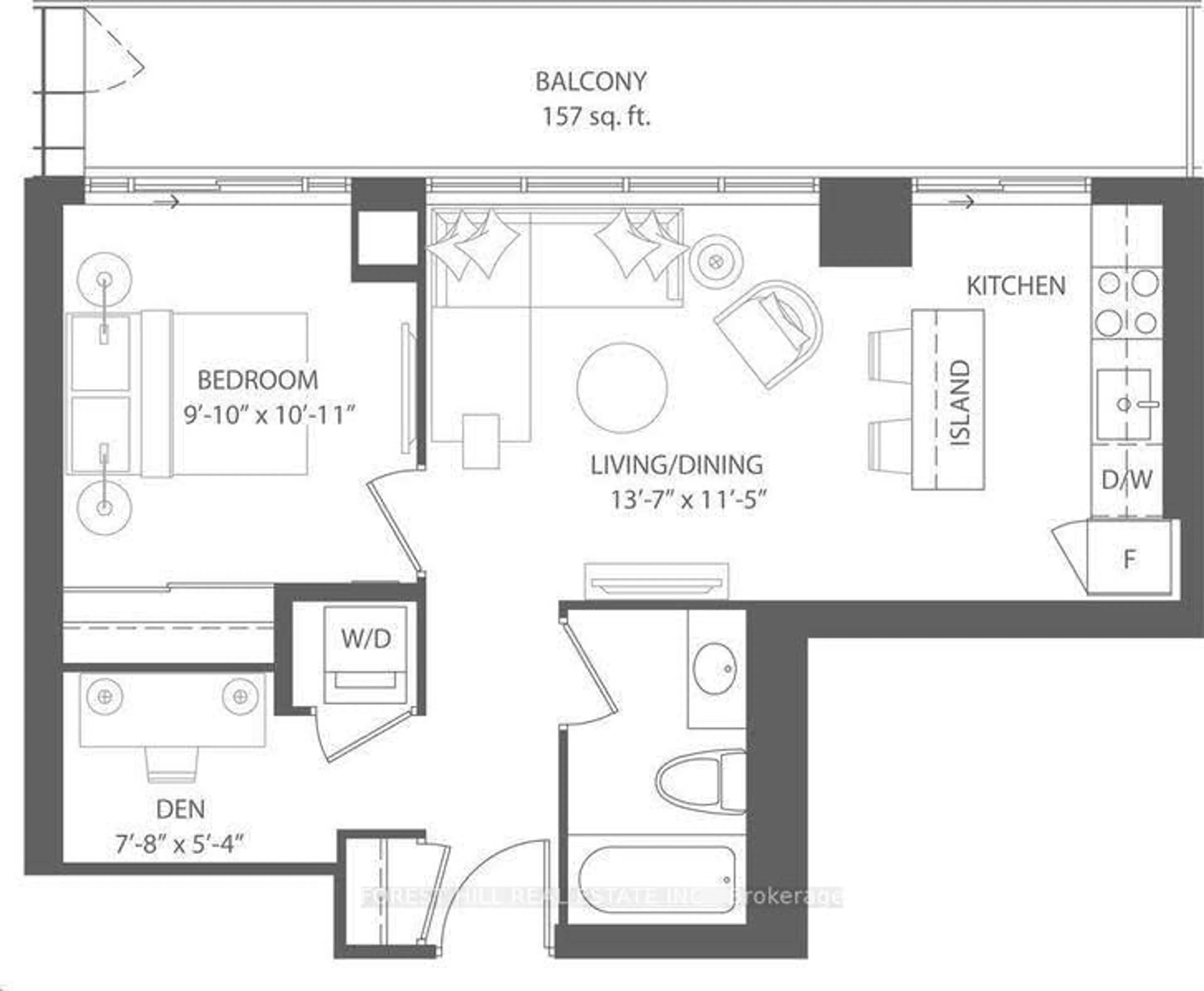Floor plan for 33 Shore Breeze Dr #2408, Toronto Ontario M8V 1A1