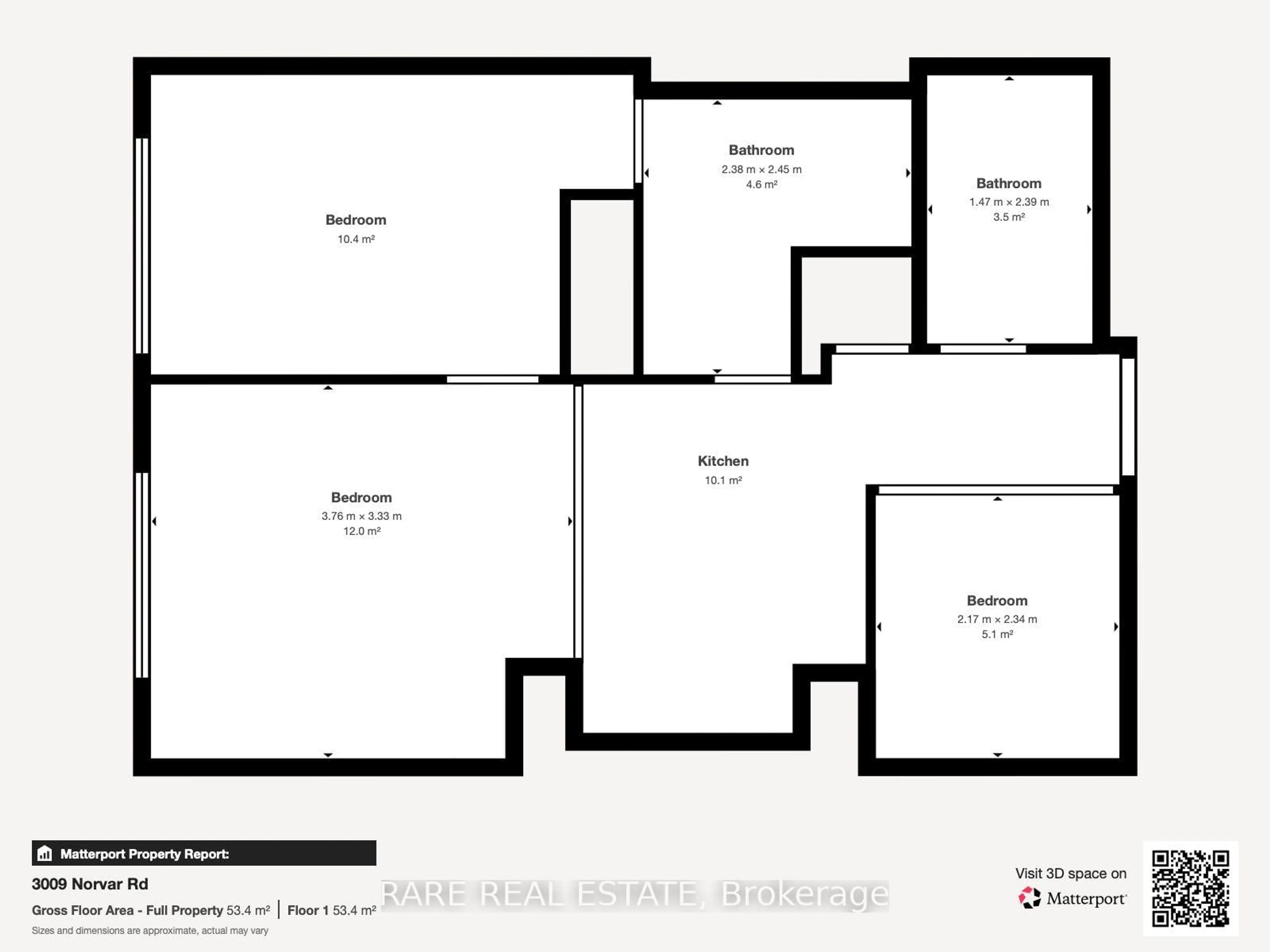 Floor plan for 3009 Novar Rd #412, Mississauga Ontario L5B 0P9
