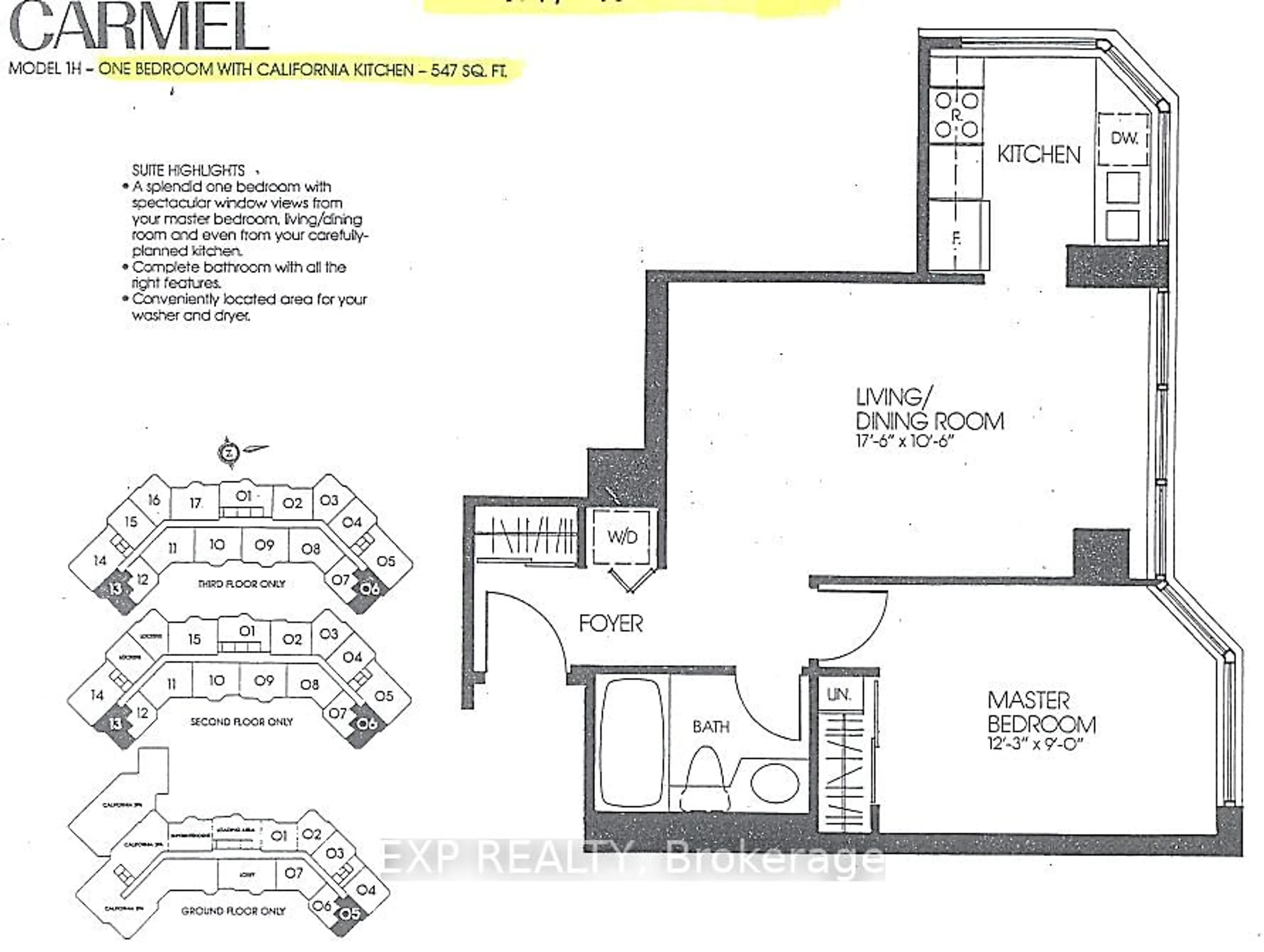 Floor plan for 50 Kingsbridge Garden Circ #106, Mississauga Ontario L5R 1Y2