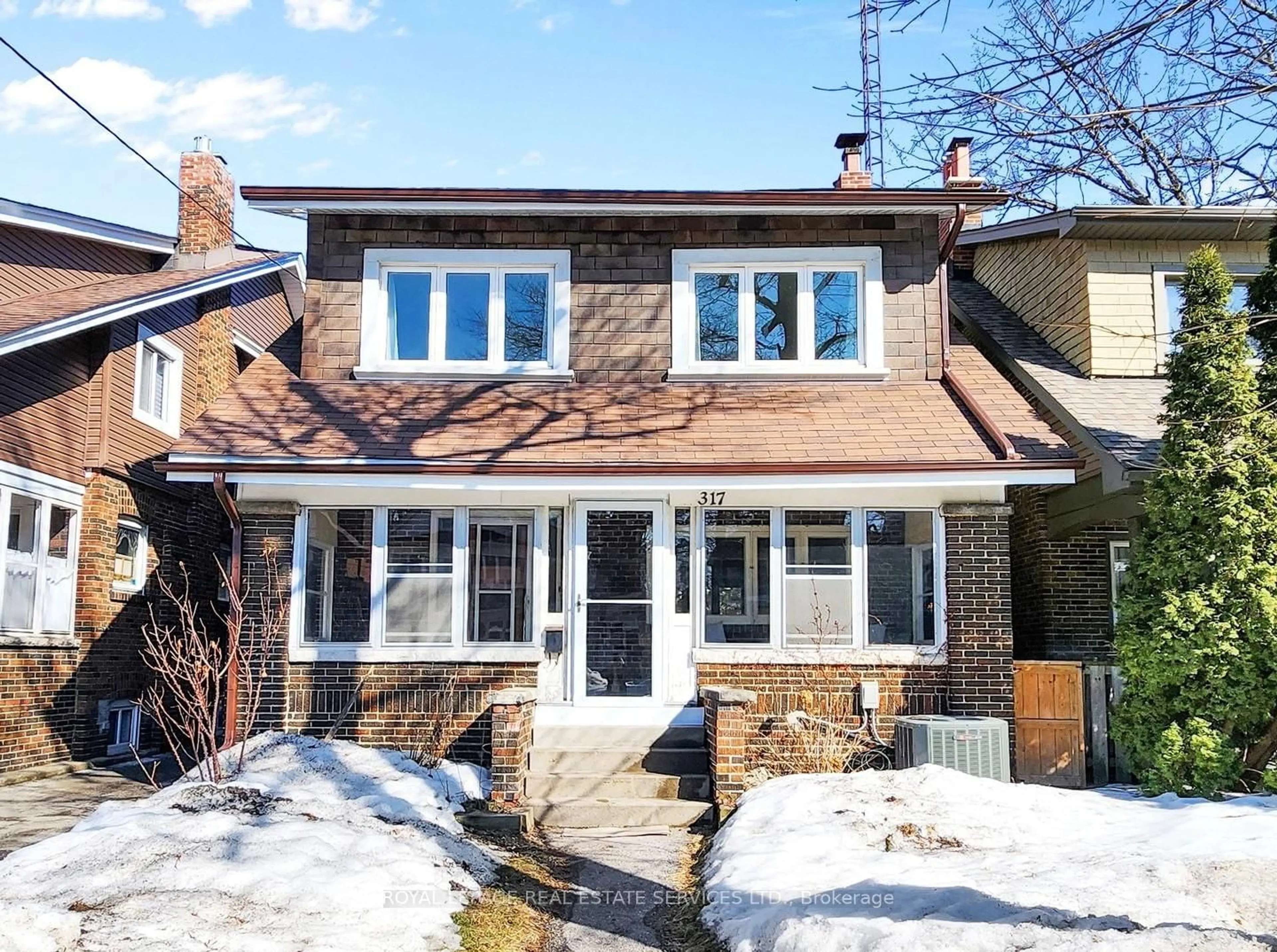 Home with brick exterior material, street for 317 Runnymede Rd, Toronto Ontario M6S 2Y5