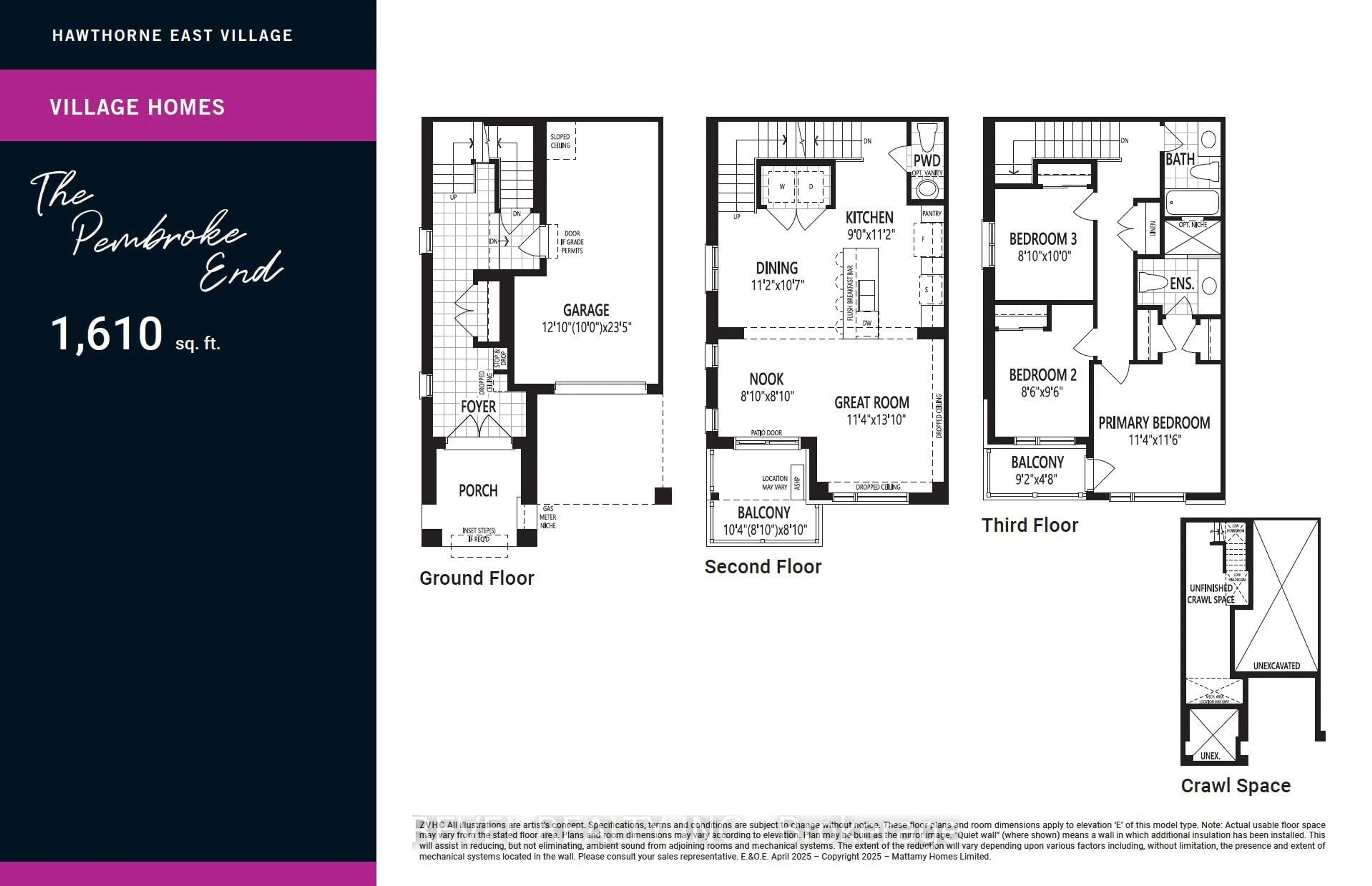 Floor plan for 1478 Rutland Cres #74, Milton Ontario L9E 2H9