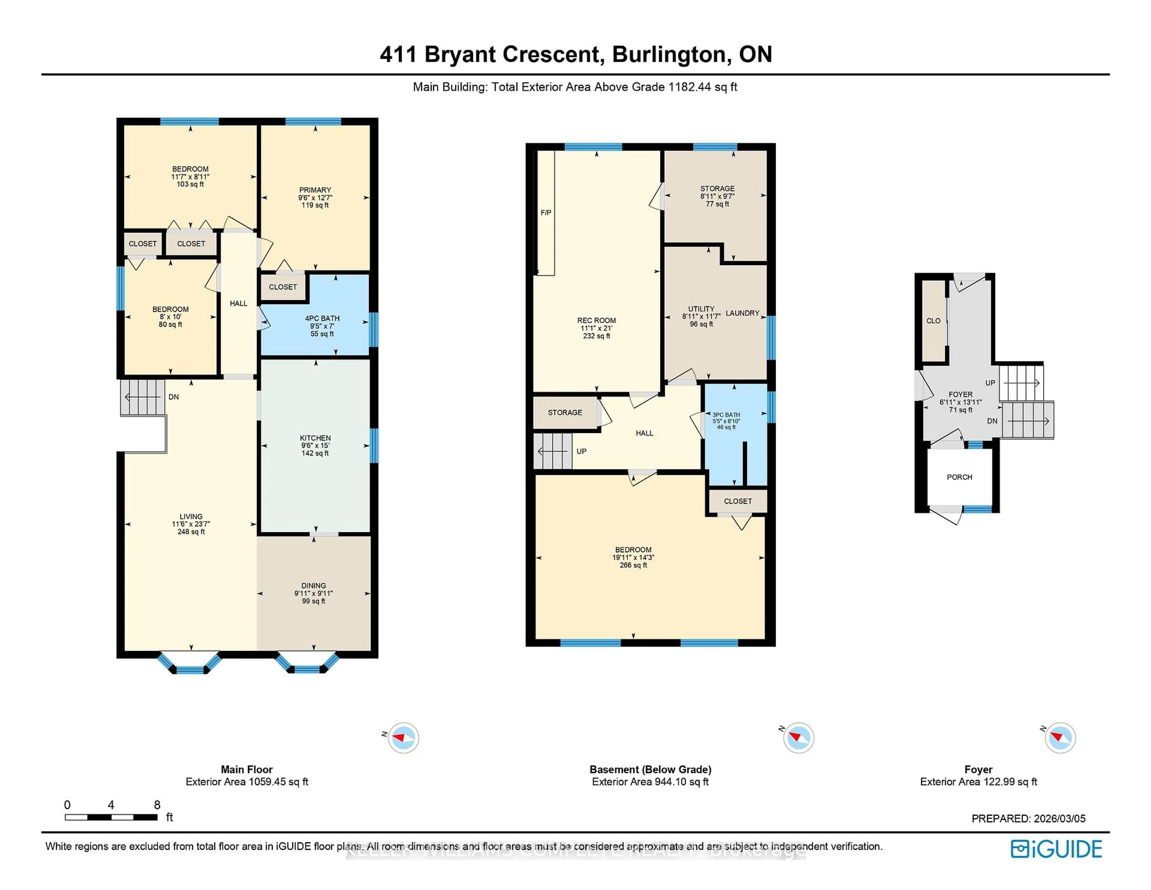 Floor plan for 411 Bryant Cres, Burlington Ontario L7L 3Z4