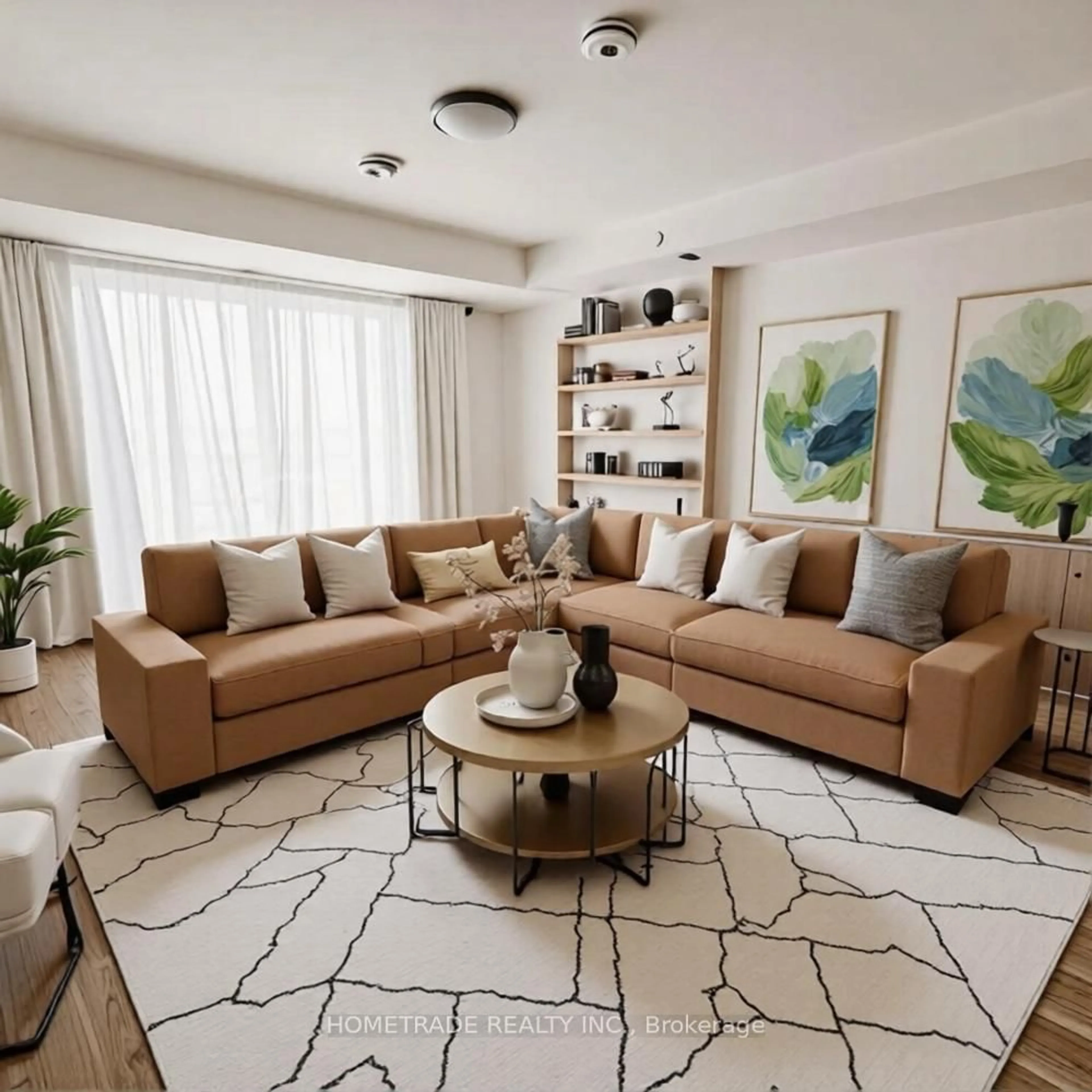 Living room with furniture, carpet floor for 335 Wheat Boom Dr #803, Oakville Ontario L6H 7Y1