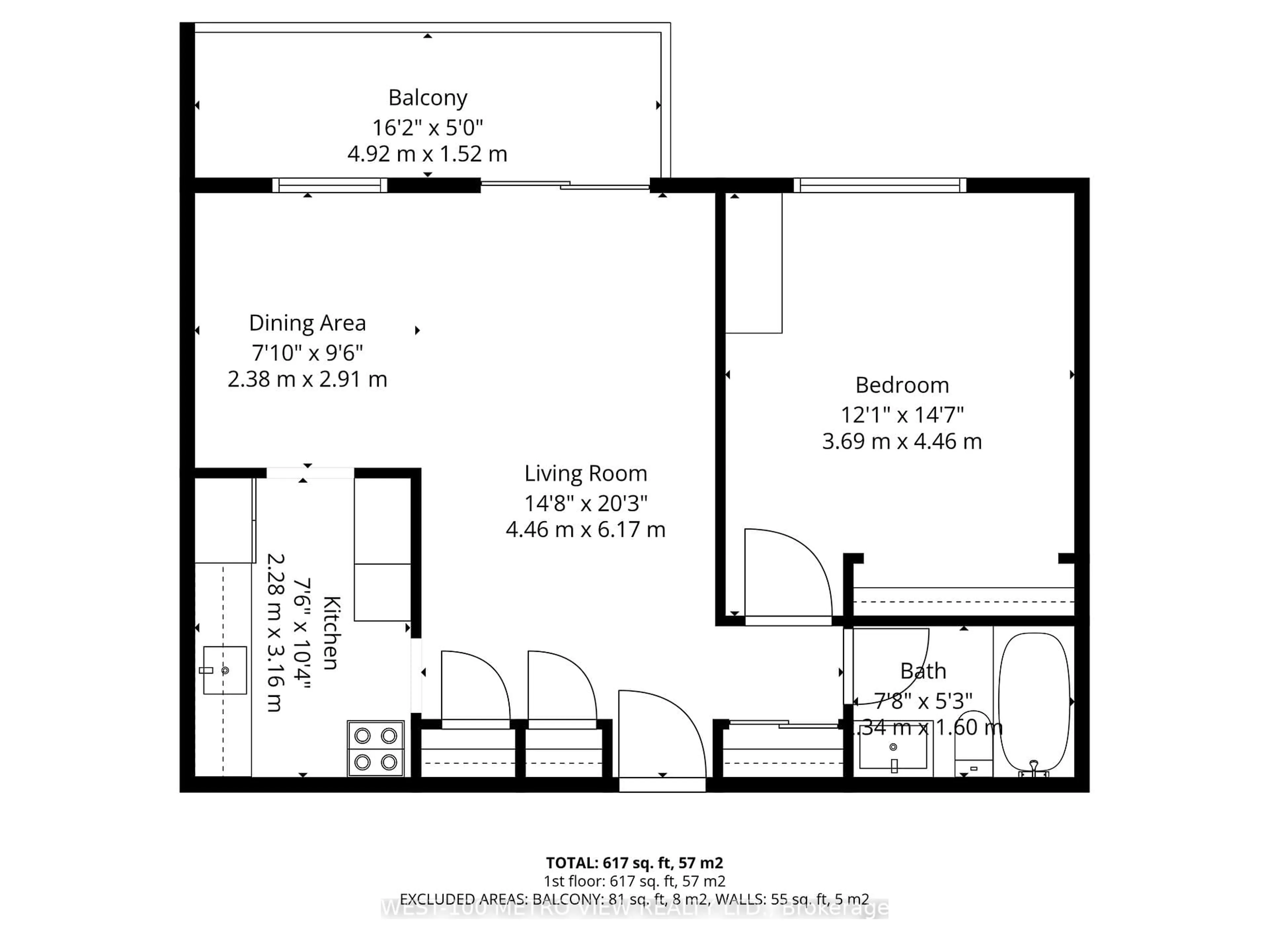 Floor plan for 1275 Silver Spear Rd #401, Mississauga Ontario L4Y 2W7