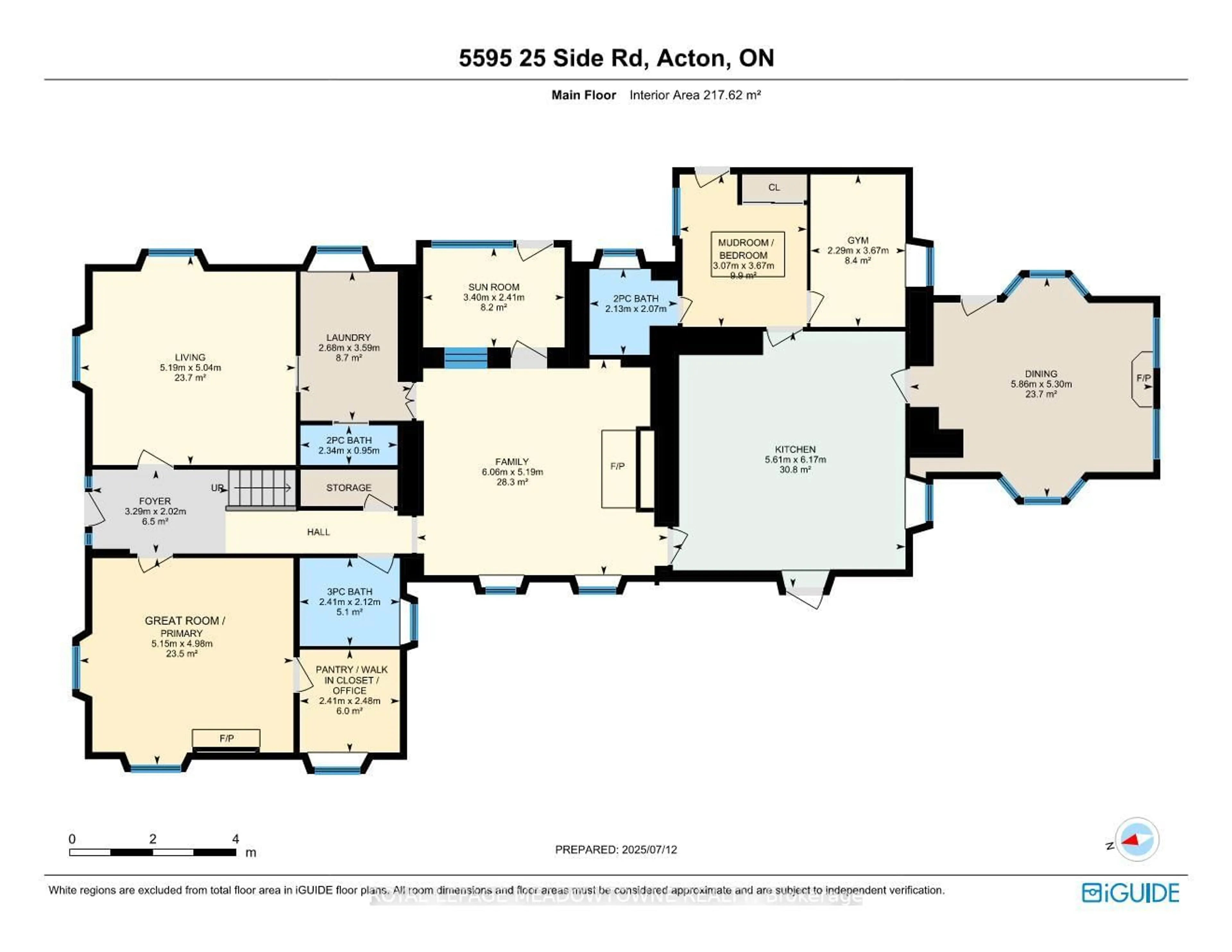 Floor plan for 5595 25 Sdrd, Milton Ontario L7J 2L7
