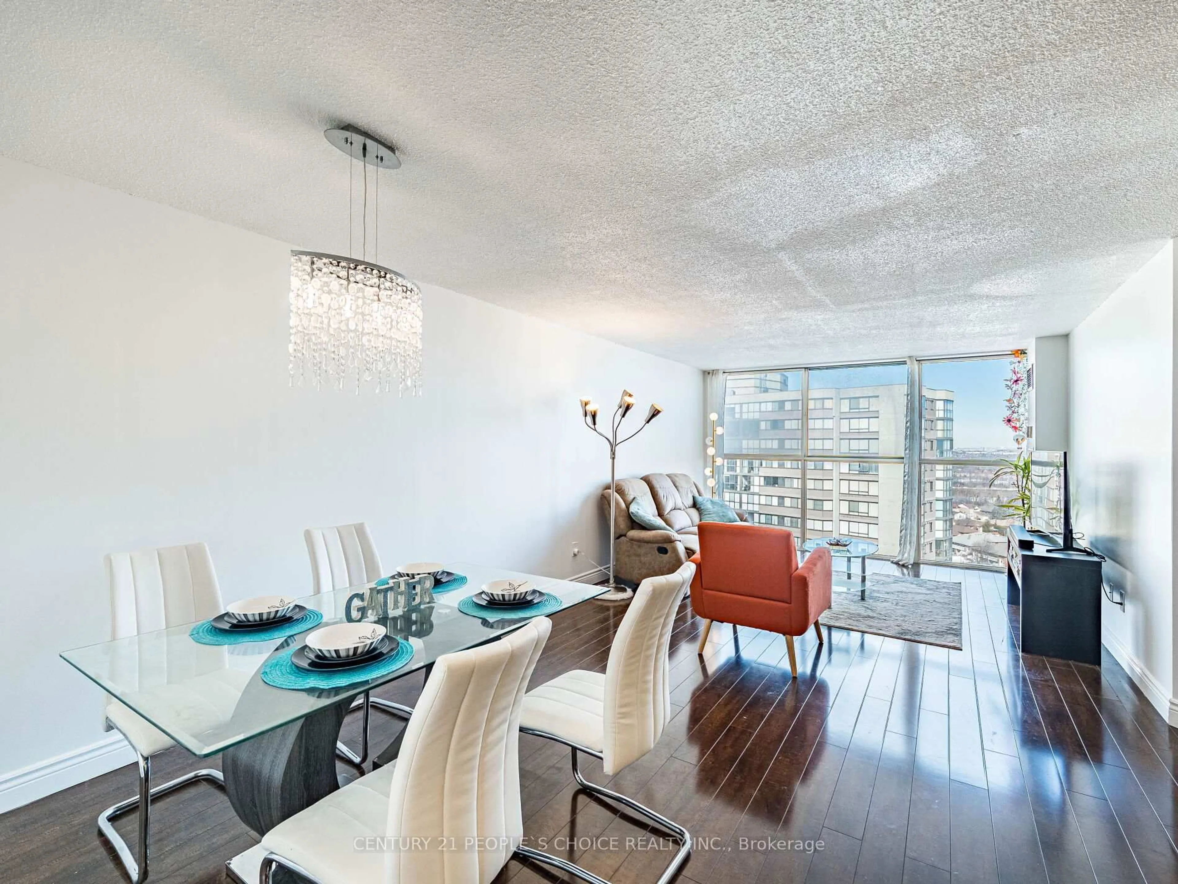 Dining room, wood/laminate floor for 4205 Shipp Dr #1805, Mississauga Ontario L4Z 2Y9