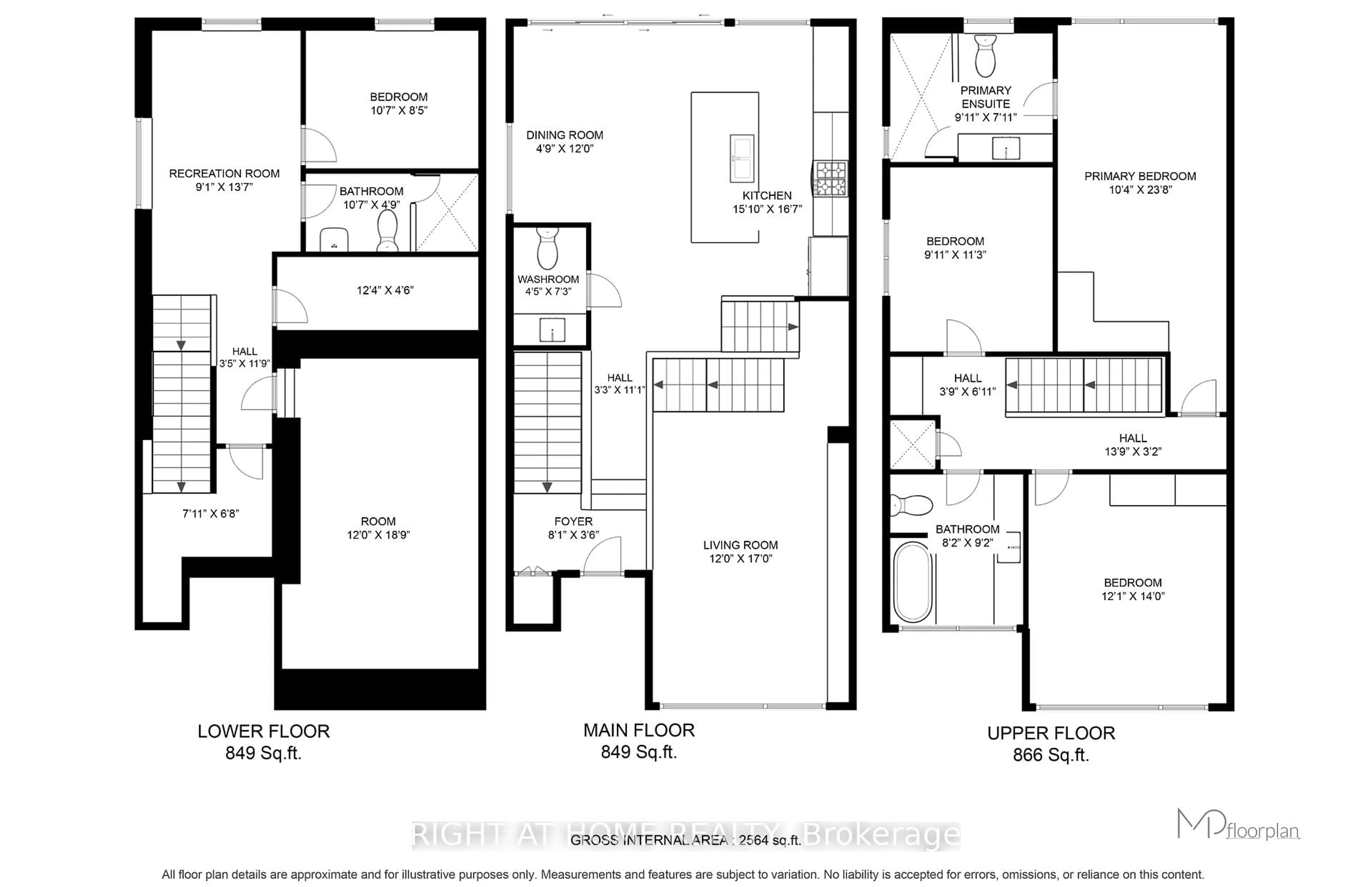 Floor plan for 287 Valermo Dr, Toronto Ontario M8W 2L2