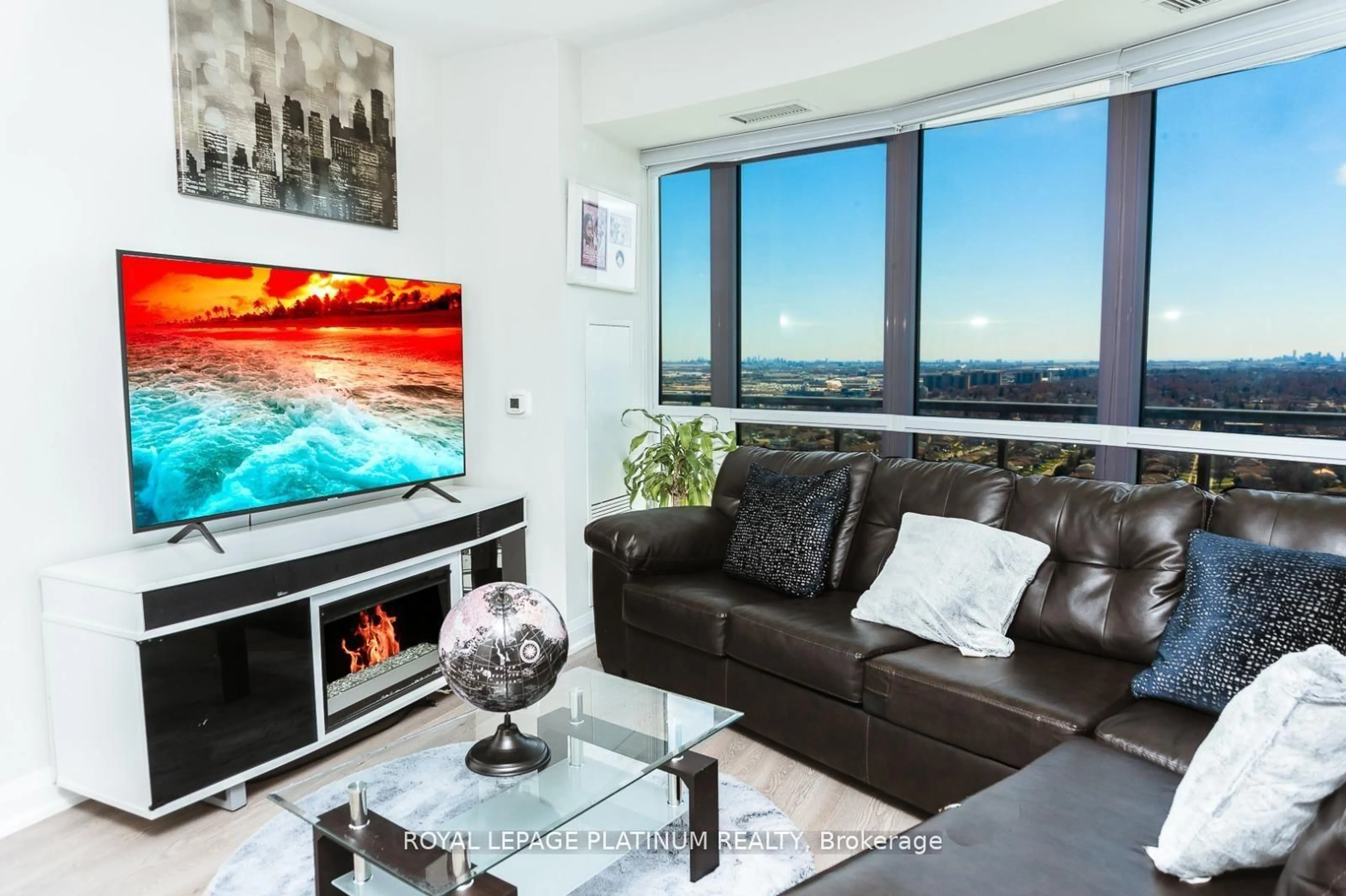 Living room with furniture, unknown for 15 Lynch St #2305, Brampton Ontario L6W 0C7