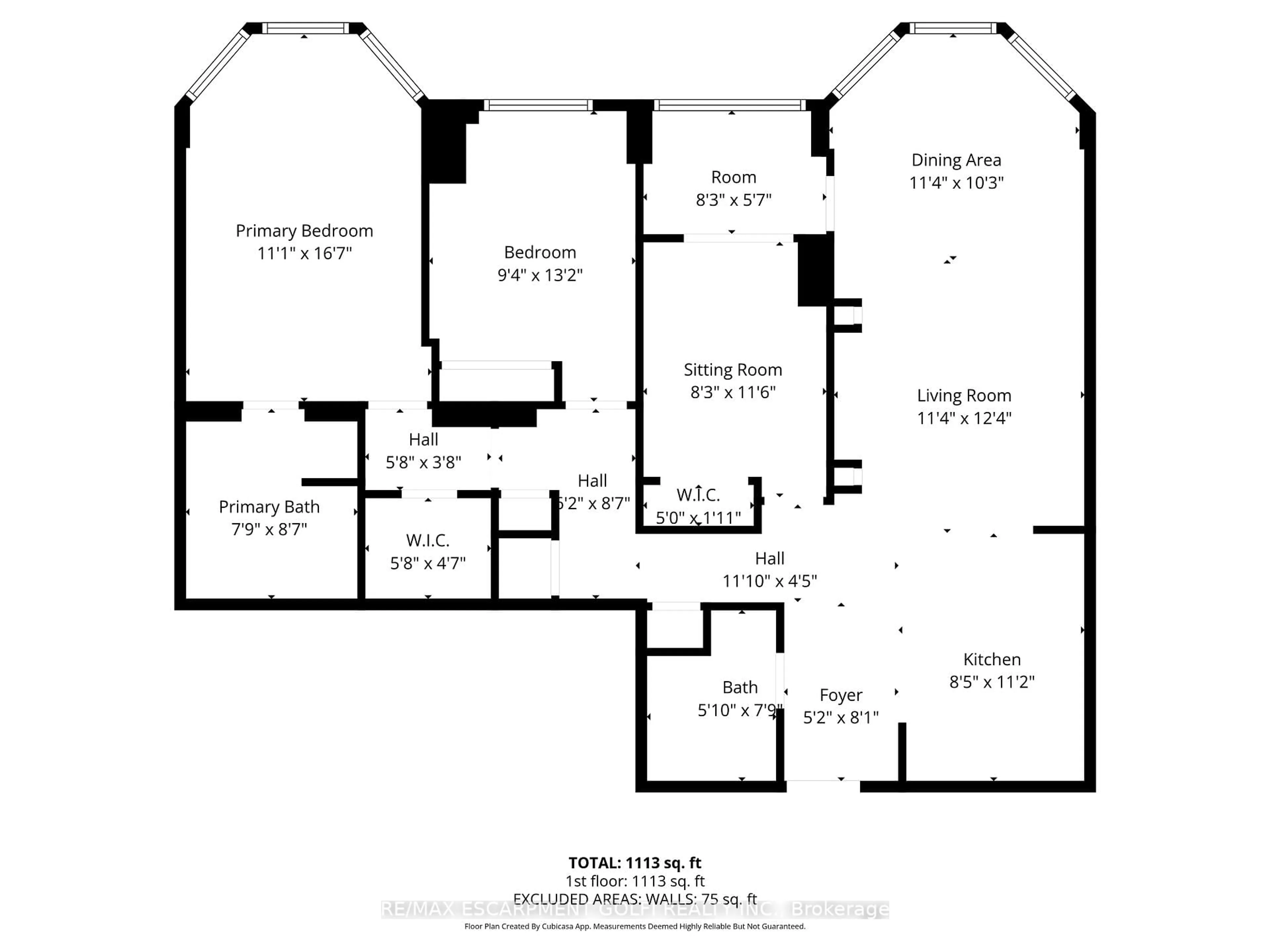 Floor plan for 1270 Maple Crossing Blvd #208, Burlington Ontario L7S 2J3