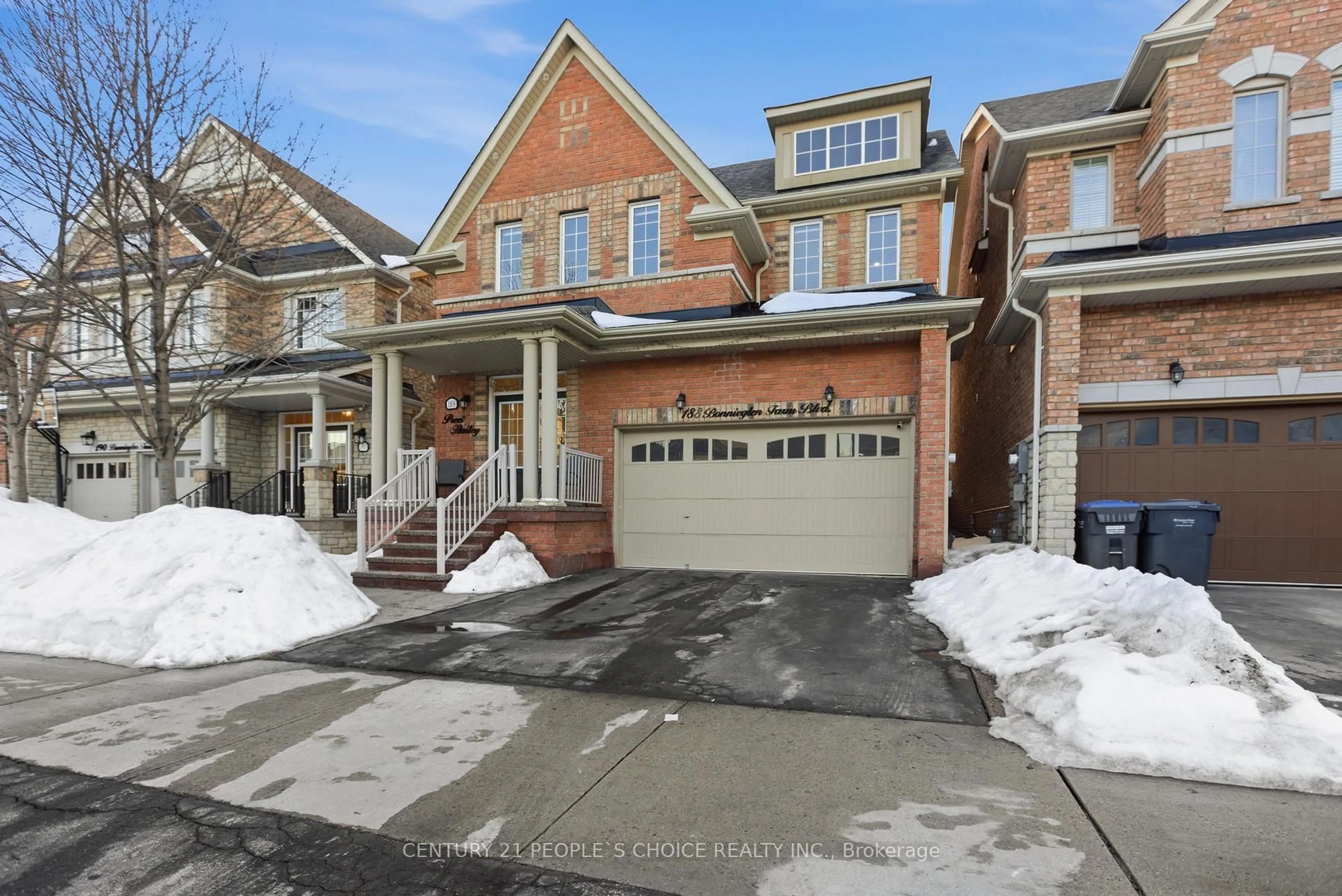 Home with brick exterior material, street for 188 Bonnieglen Farm Blvd, Caledon Ontario L7C 4C1