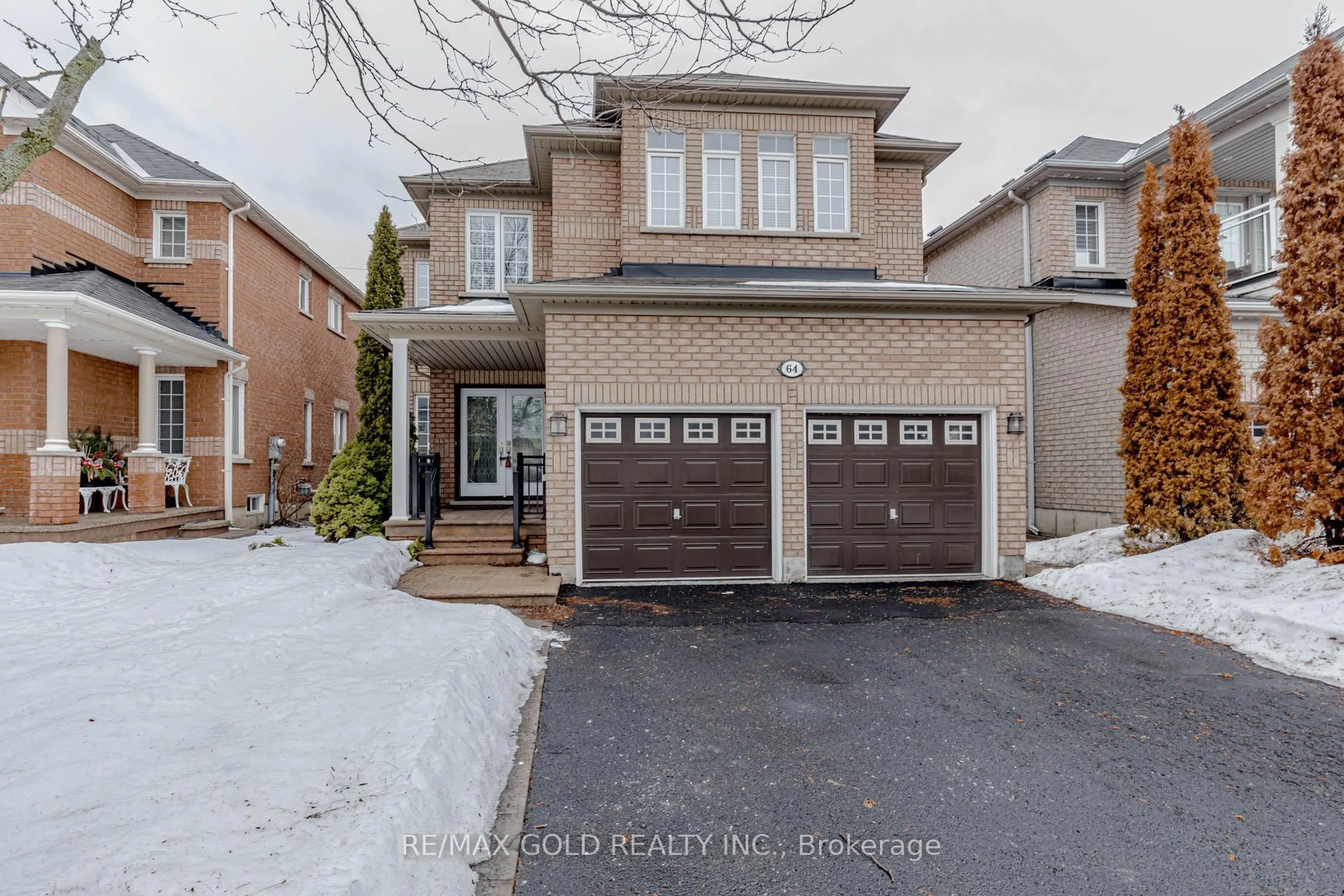 Home with brick exterior material, street for 64 Mossgrove Cres, Brampton Ontario L7A 3E6