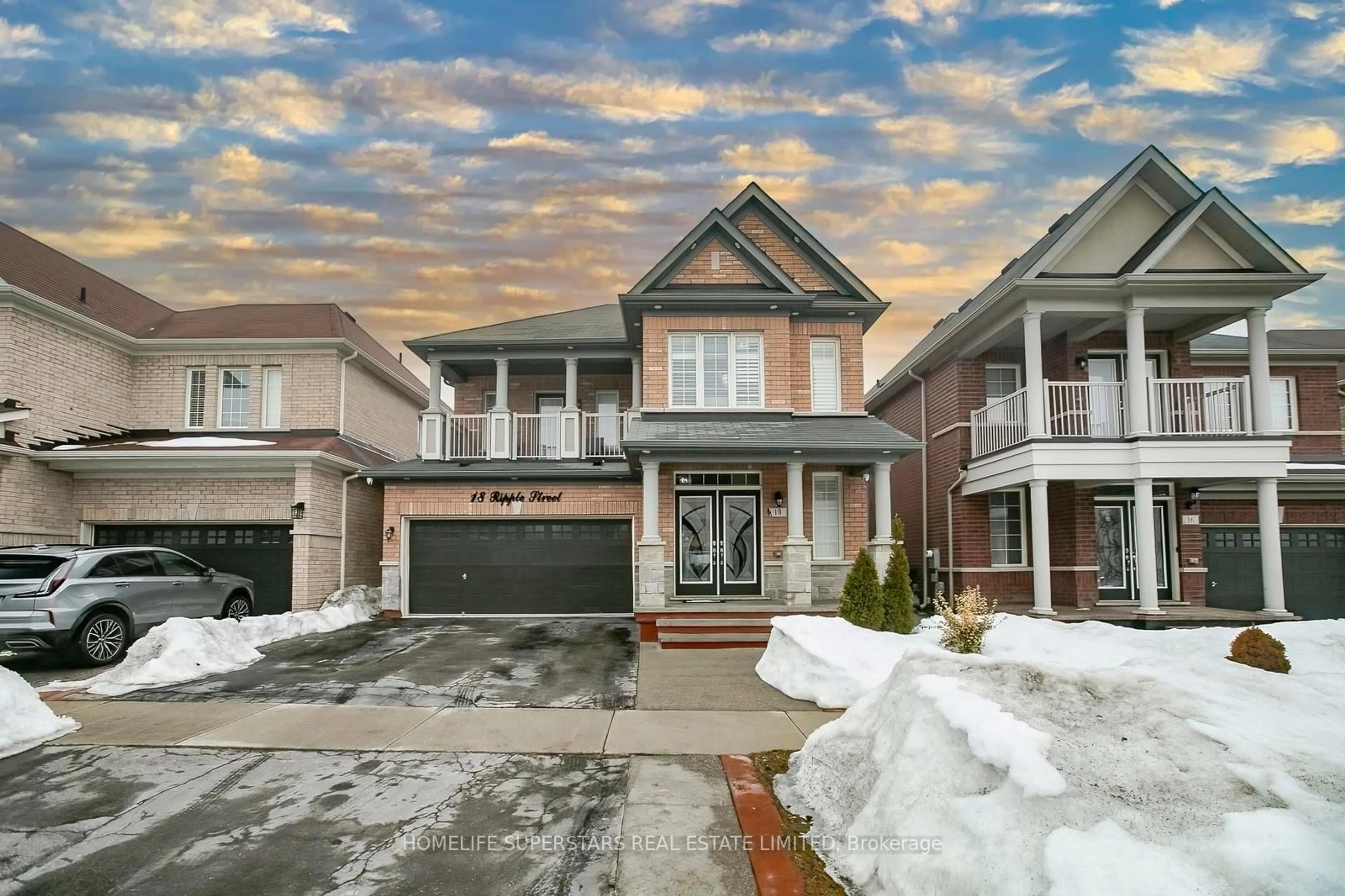 Home with brick exterior material, street for 18 Ripple St, Brampton Ontario L6R 3S5