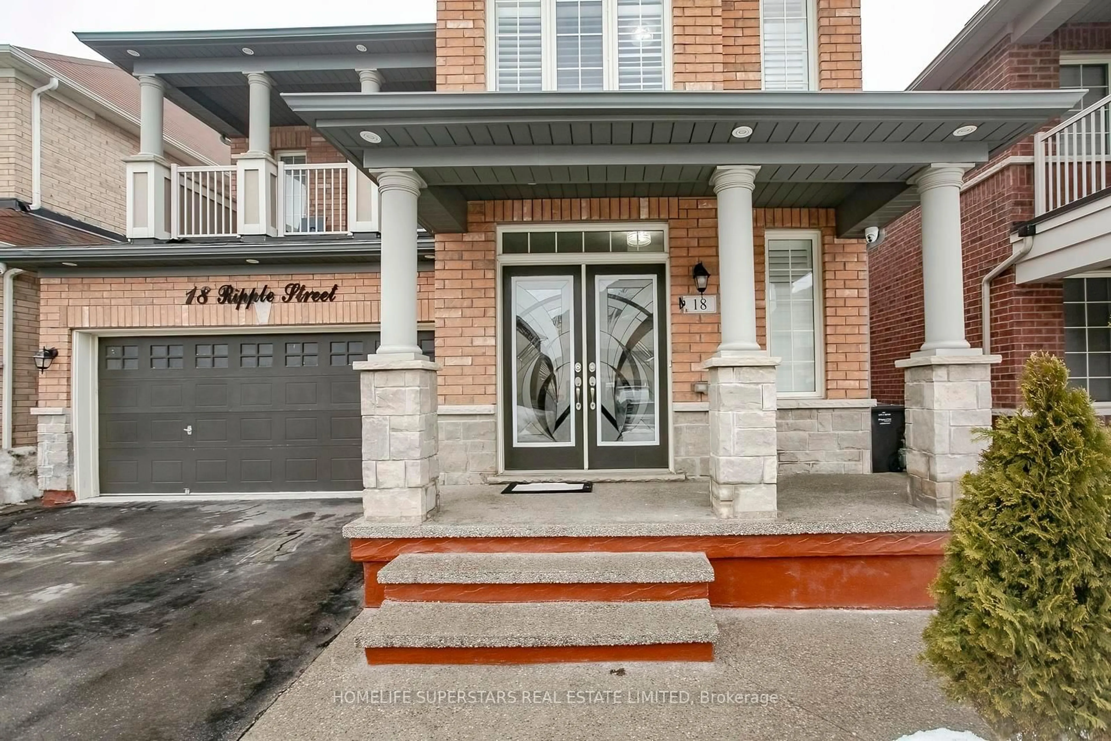 Home with brick exterior material, street for 18 Ripple St, Brampton Ontario L6R 3S5