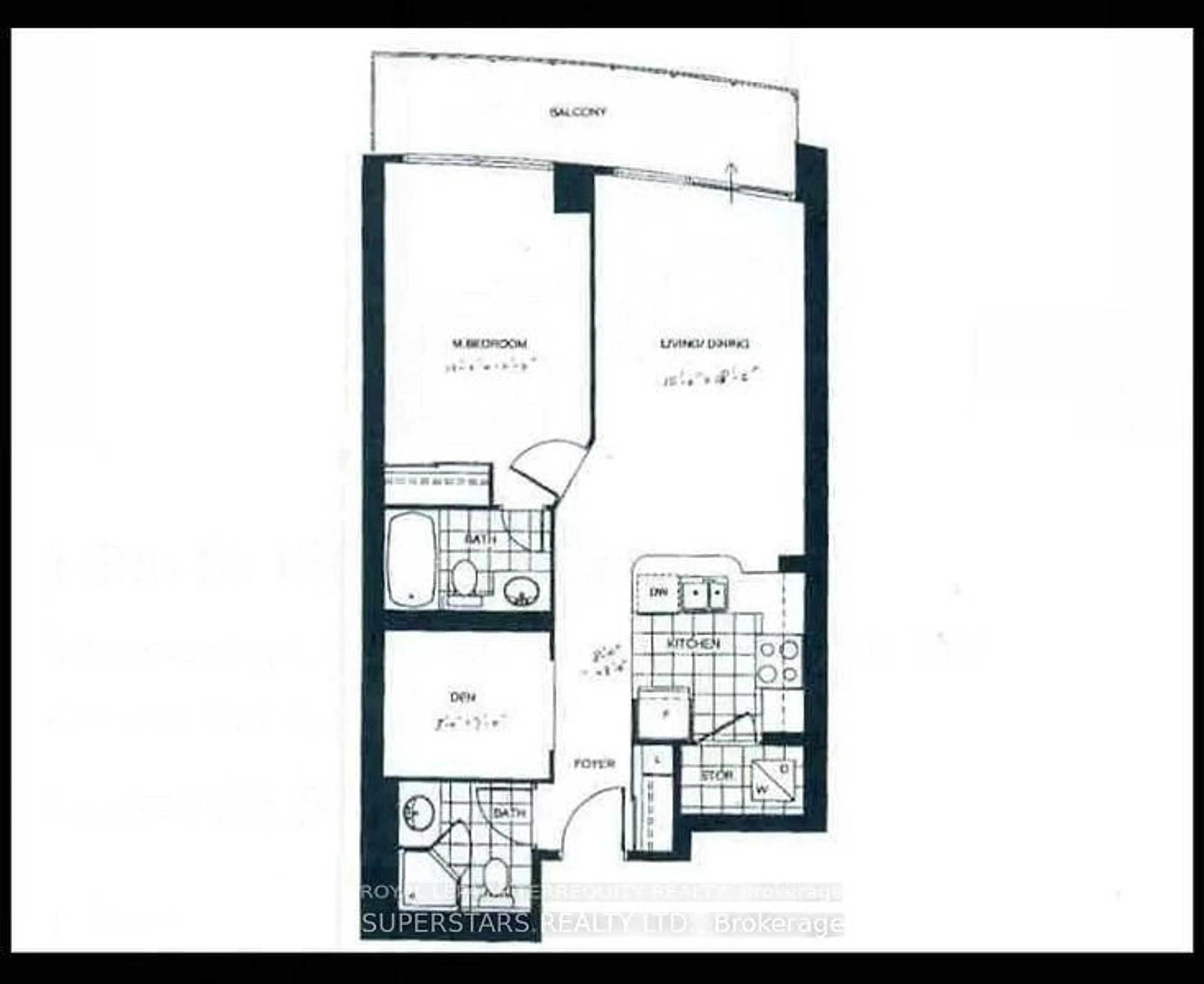 Floor plan for 1 Elm Dr #1104, Mississauga Ontario L5B 4M1