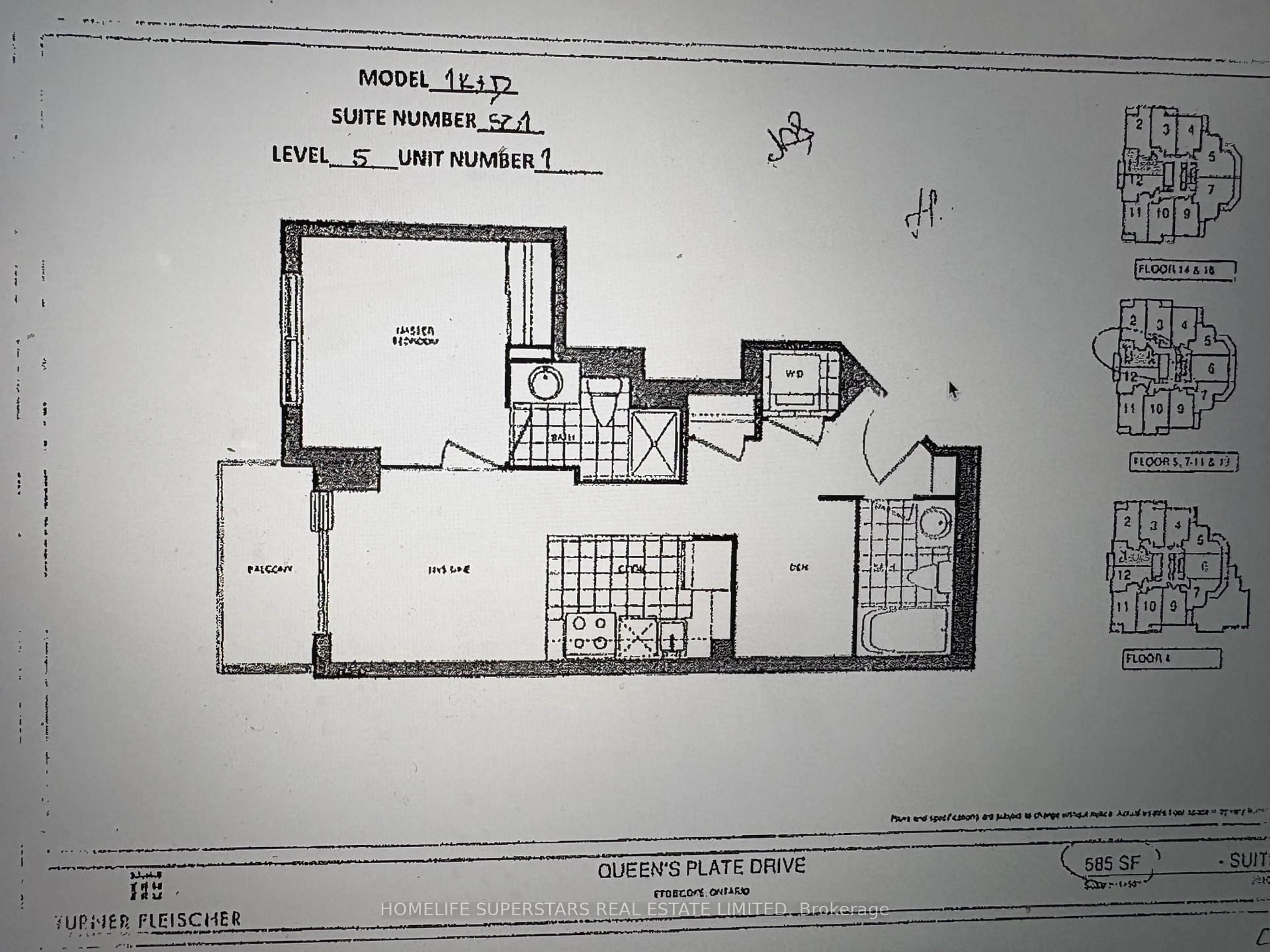 Floor plan for 840 Queens Plate Dr #501, Toronto Ontario M9W 0E7