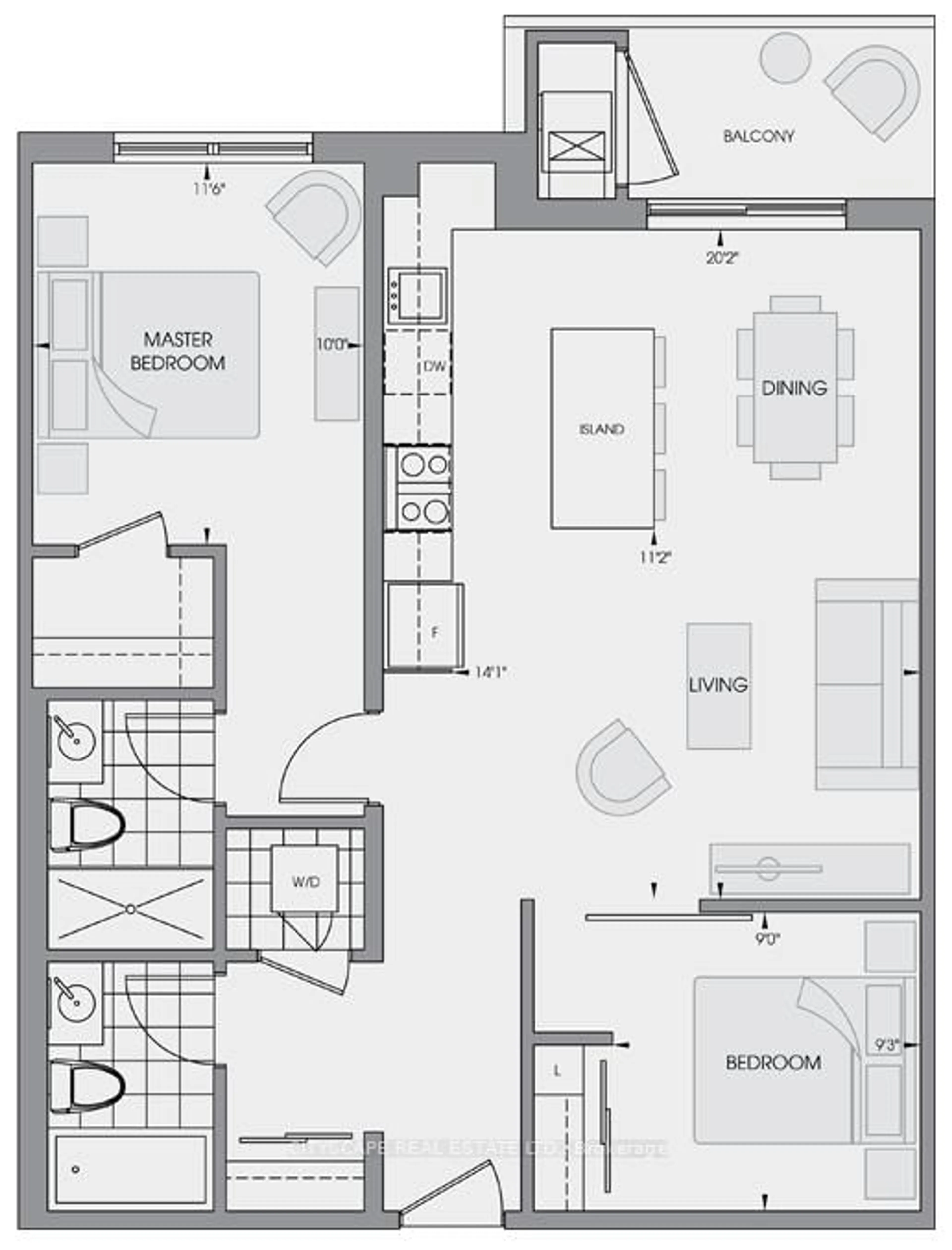 Floor plan for 3170 Erin Mills Pkwy #429, Mississauga Ontario L5L 0B6