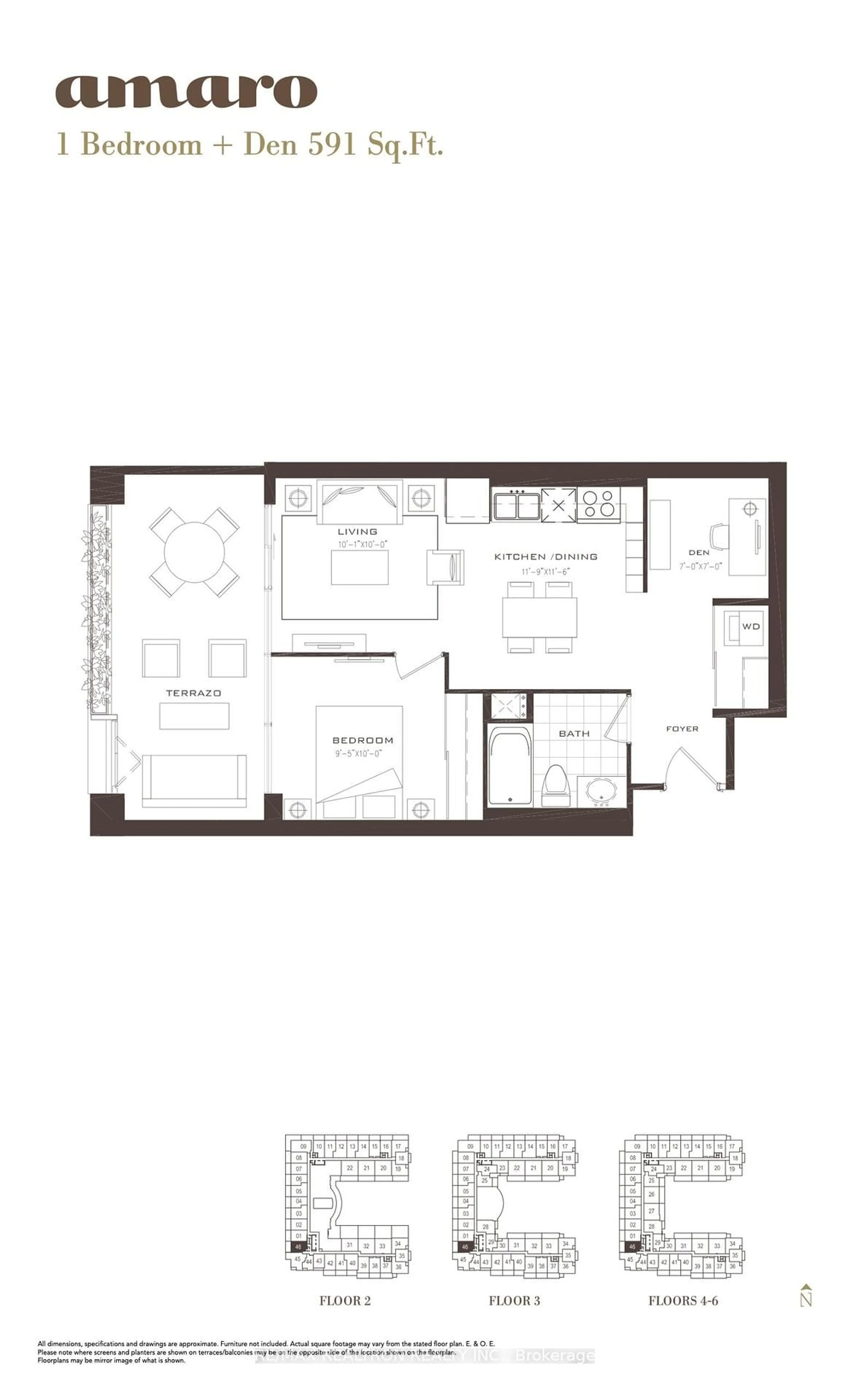 Floor plan for 830 Lawrence Ave #446, Toronto Ontario M6A 0B6