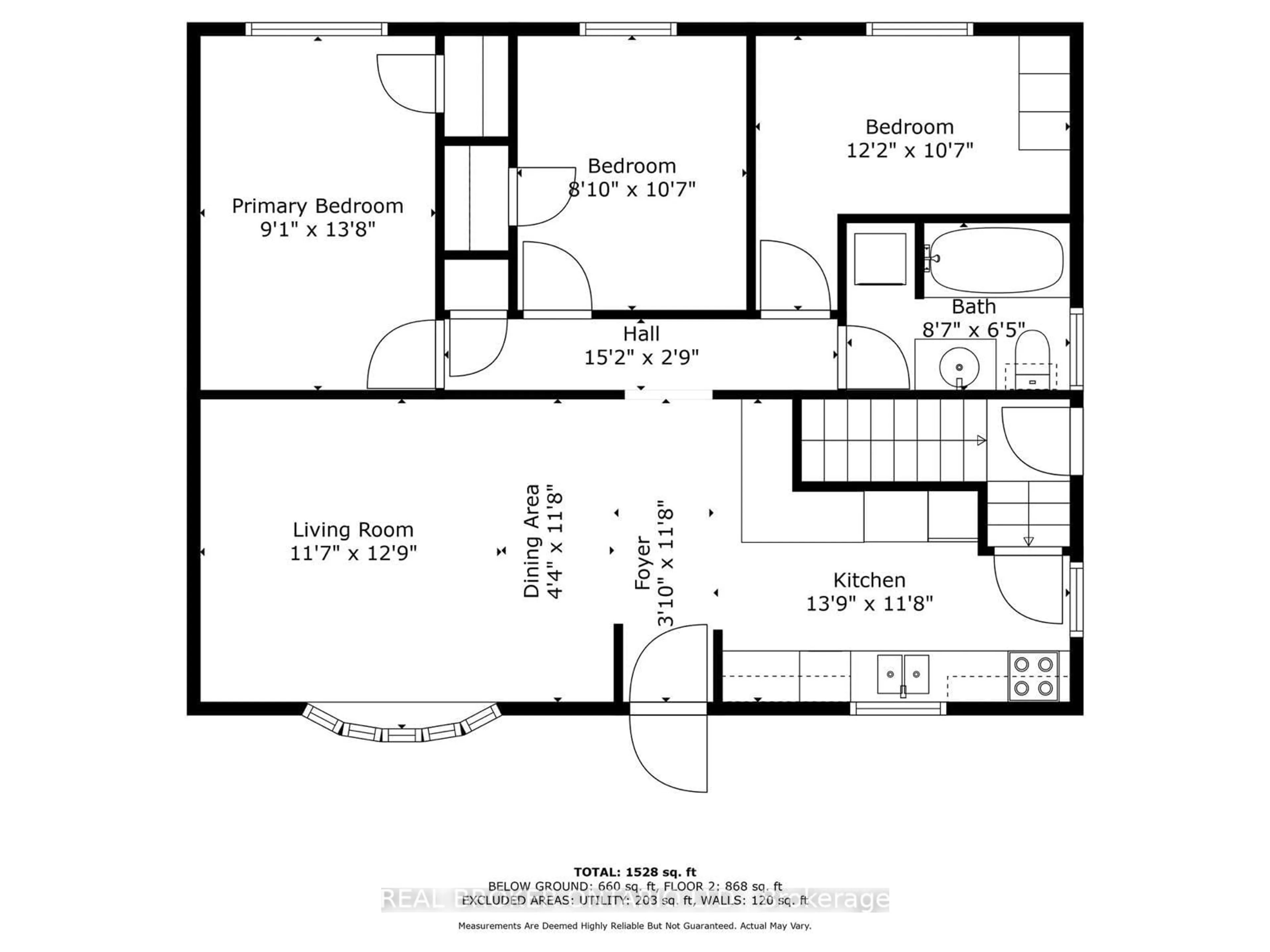 Floor plan for 1314 Fisher Ave, Burlington Ontario L7P 2L6