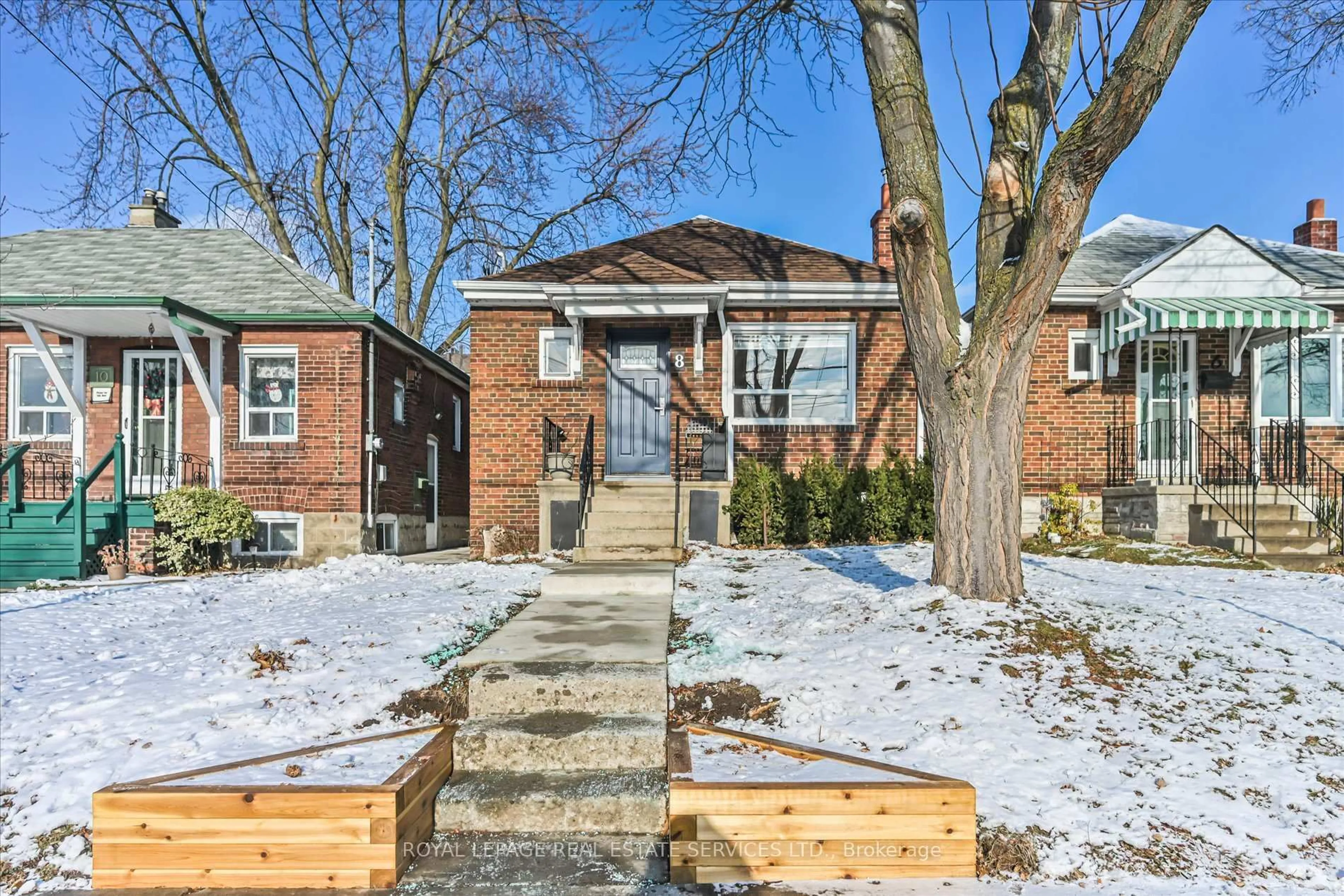 Home with brick exterior material, street for 8 Pritchard Ave, Toronto Ontario M6N 1T1