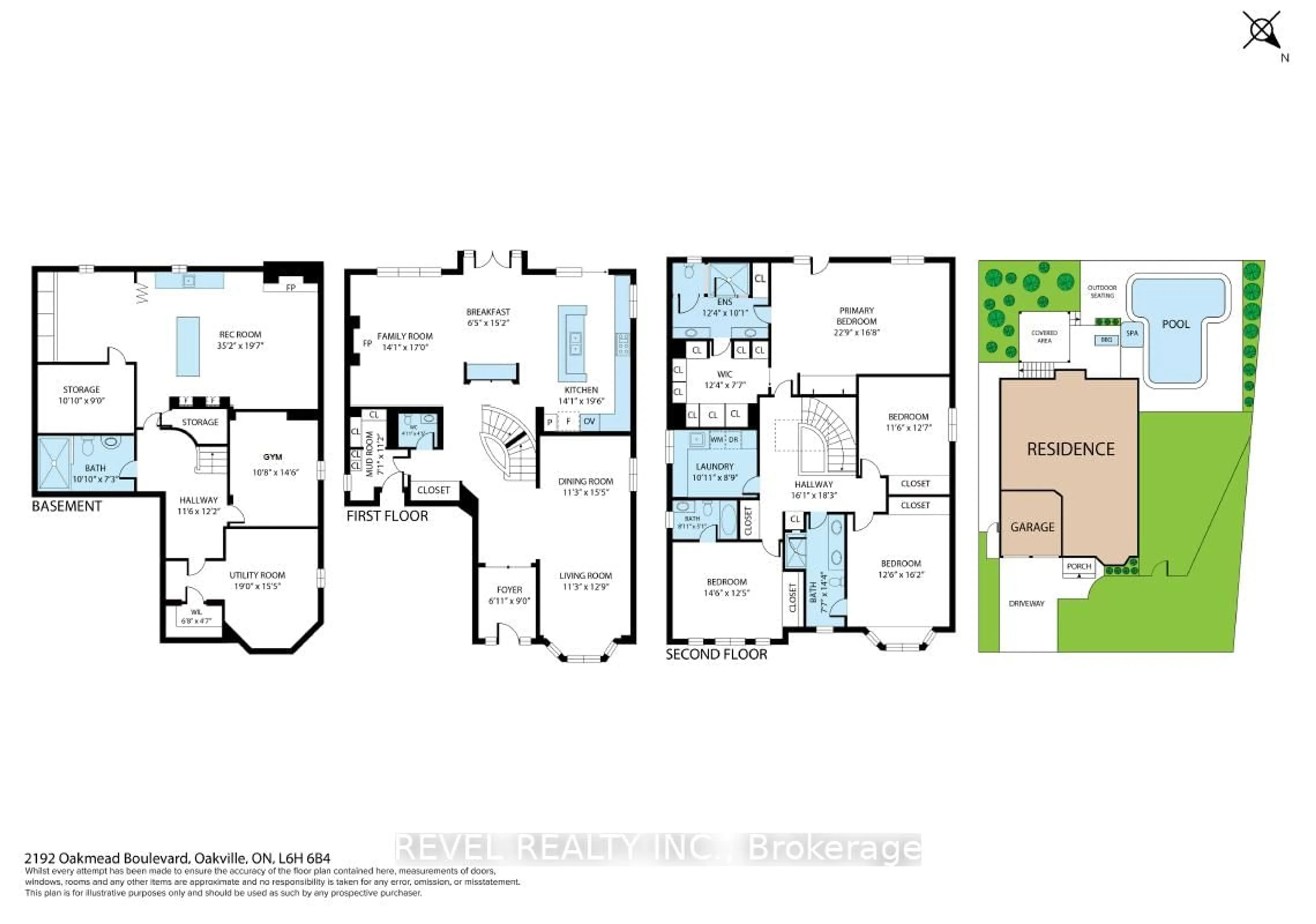 Floor plan for 2192 Oakmead Blvd, Oakville Ontario L6H 6B4