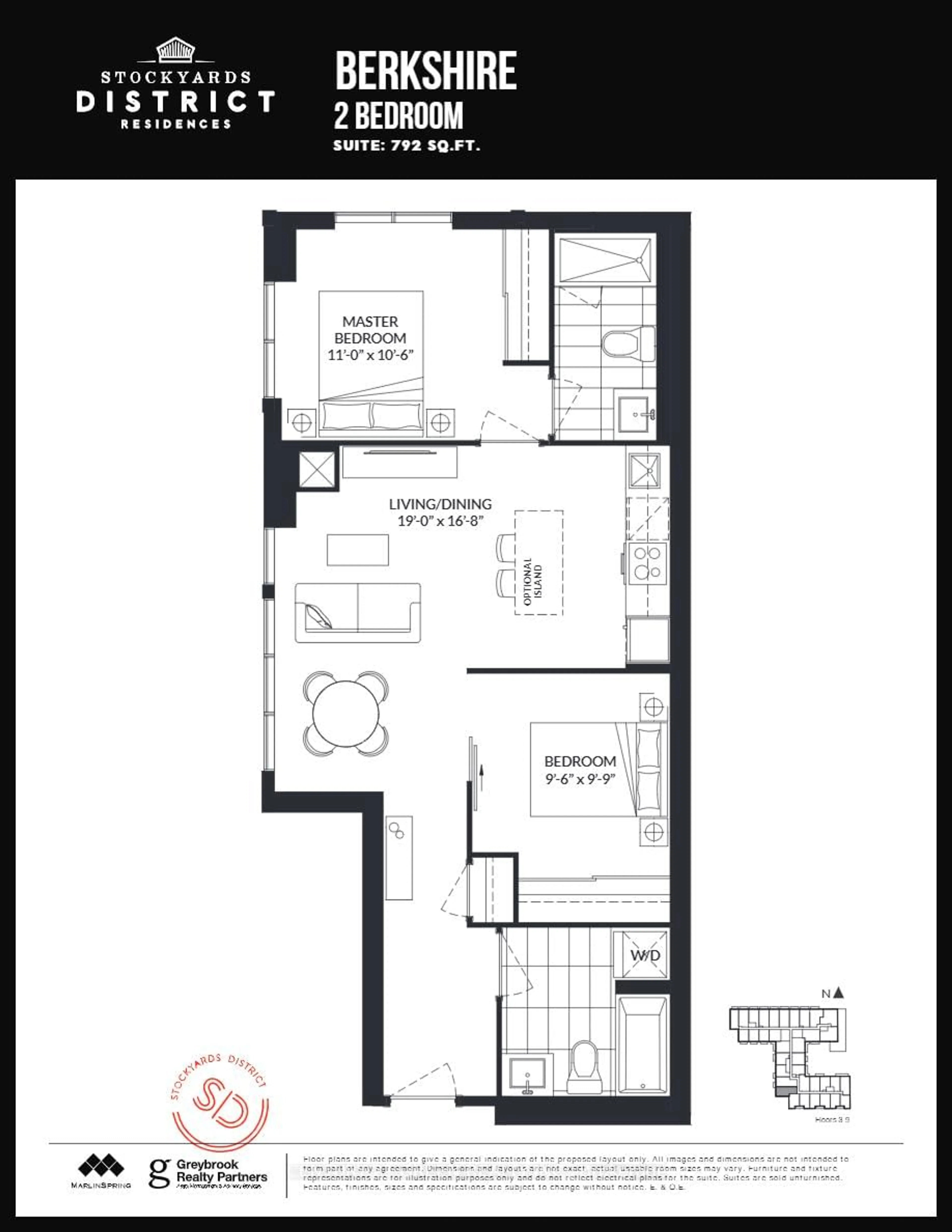 Floor plan for 2300 St. Clair Ave #703, Toronto Ontario M6N 0B3