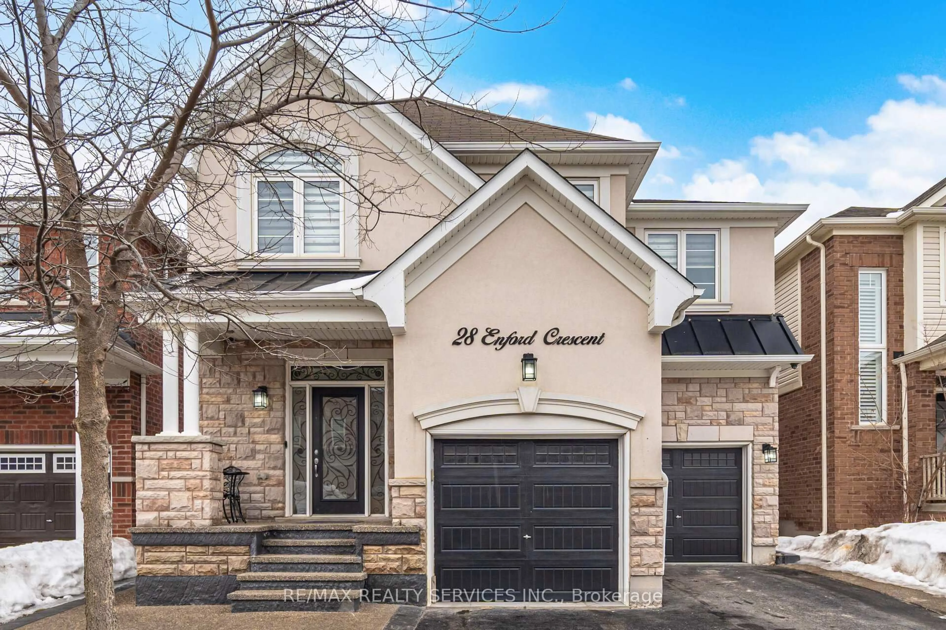Home with brick exterior material, street for 28 Enford Cres, Brampton Ontario L7A 4C7