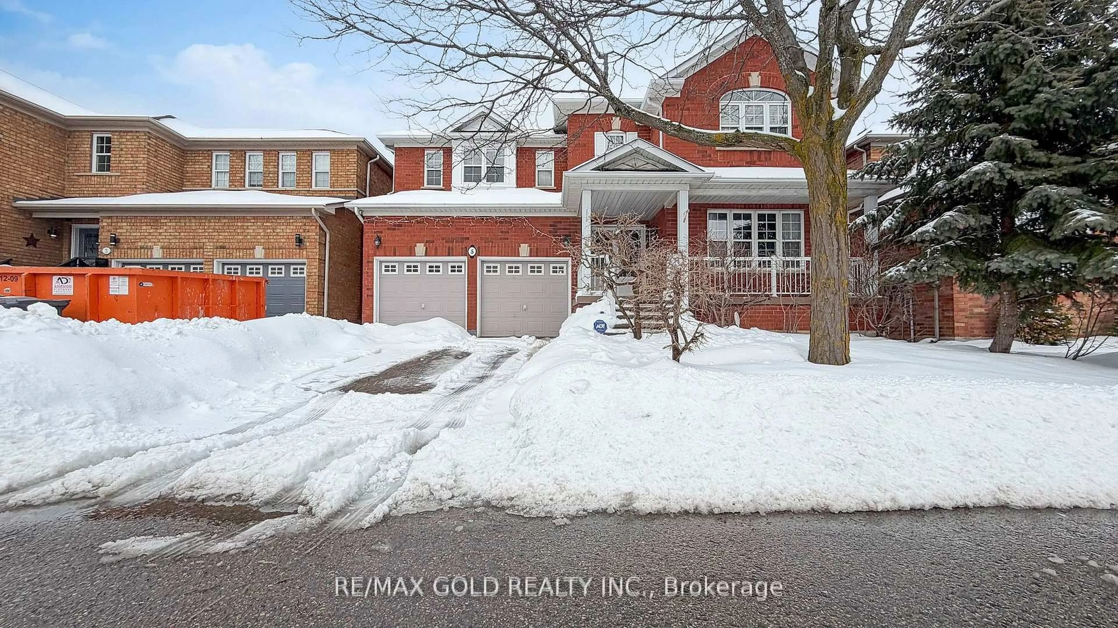 Home with brick exterior material, street for 5 Sir David Pl, Brampton Ontario L7A 2E4